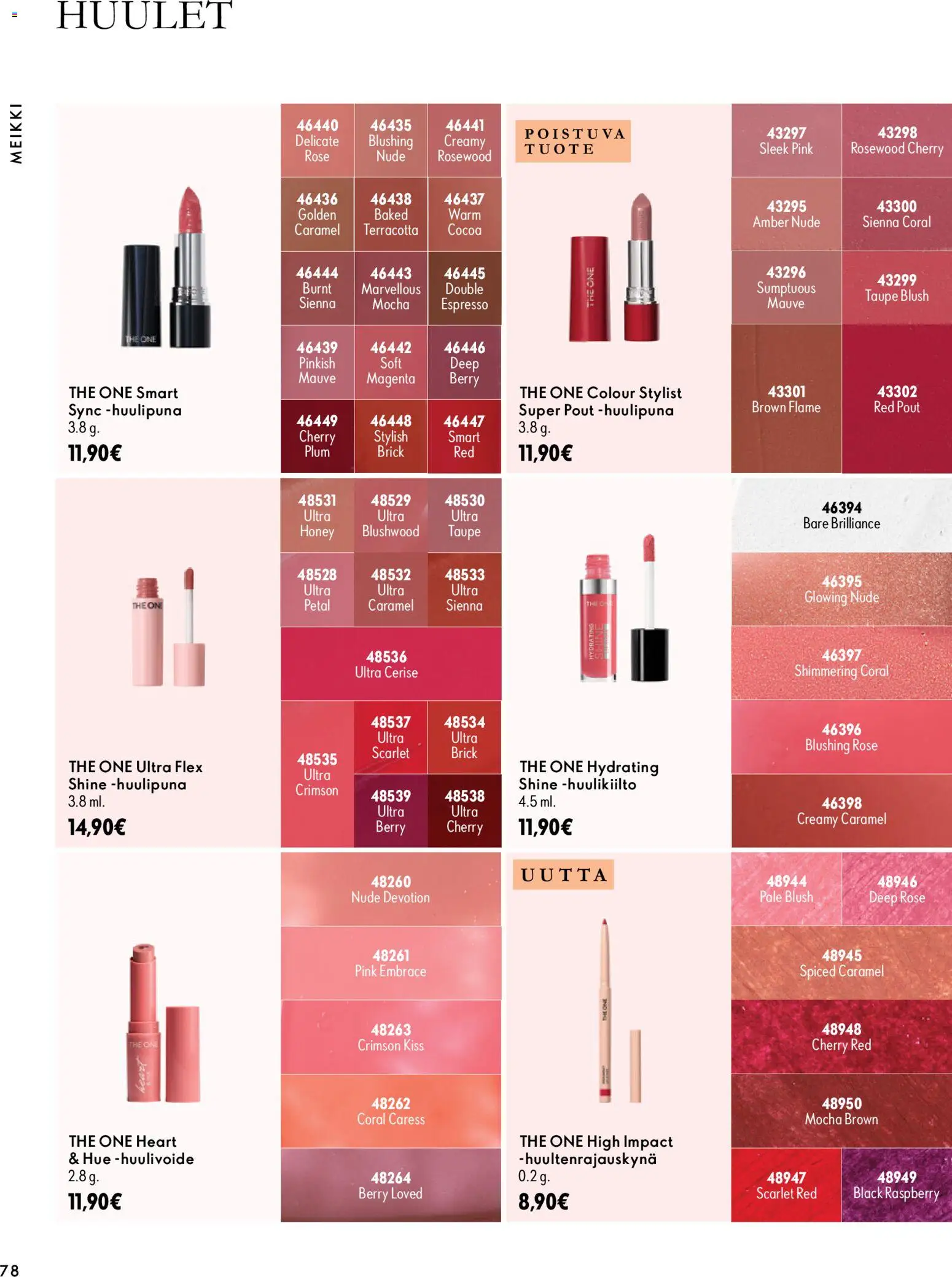Oriflame tarjoukset – voimassa 18/11/2026 alkaen | Sivu: 78 | Tuotteet: Meikki, Huulipuna, Huulikiilto