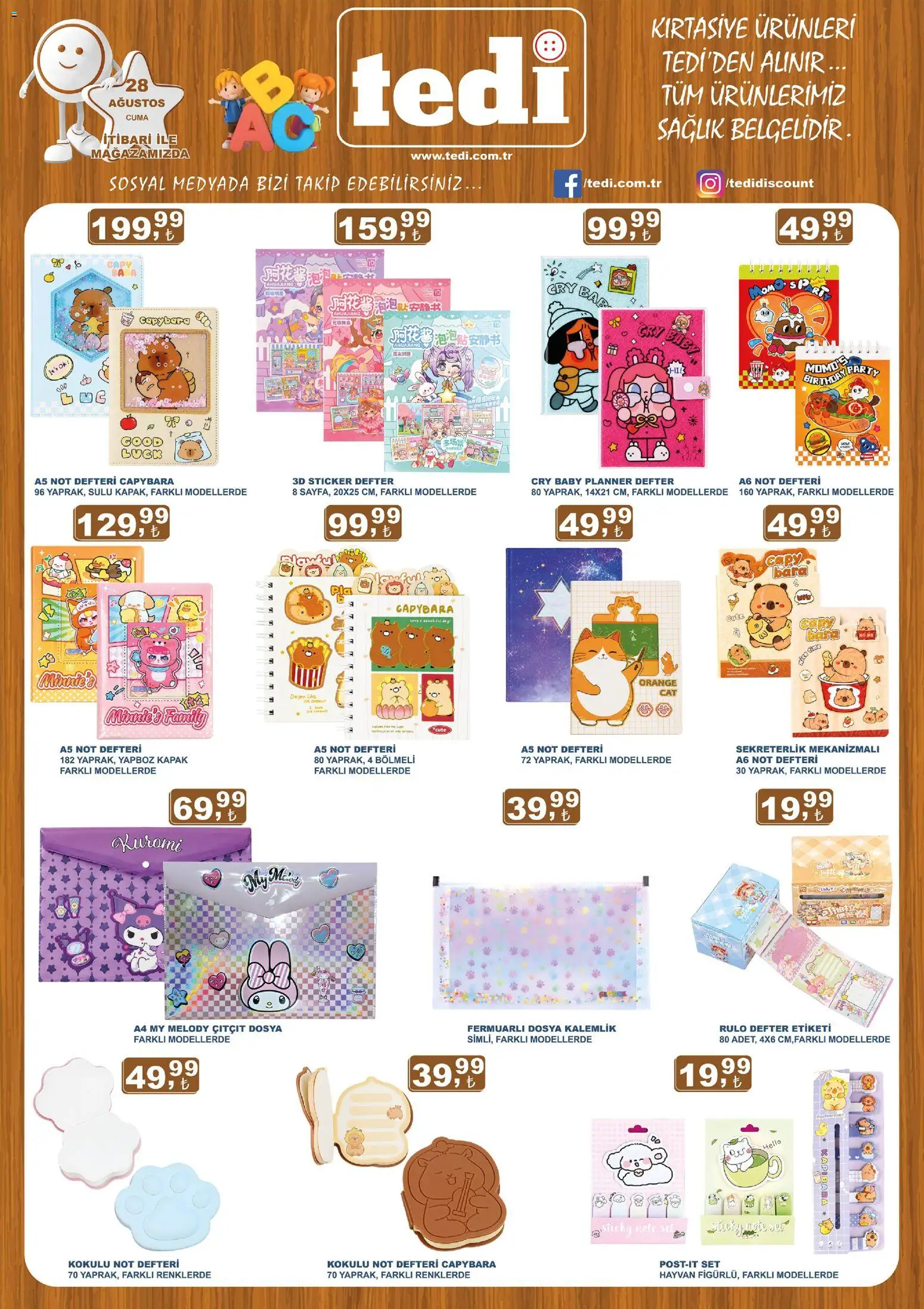 Tedi  Katalog - 28 Ağustos 2026 tarihinden itibaren geçerlidir | Sayfa: 3 | Ürünler: Stick yapıştırıcı, Tükenmez kalem, Sulu boya, Kalem ucu