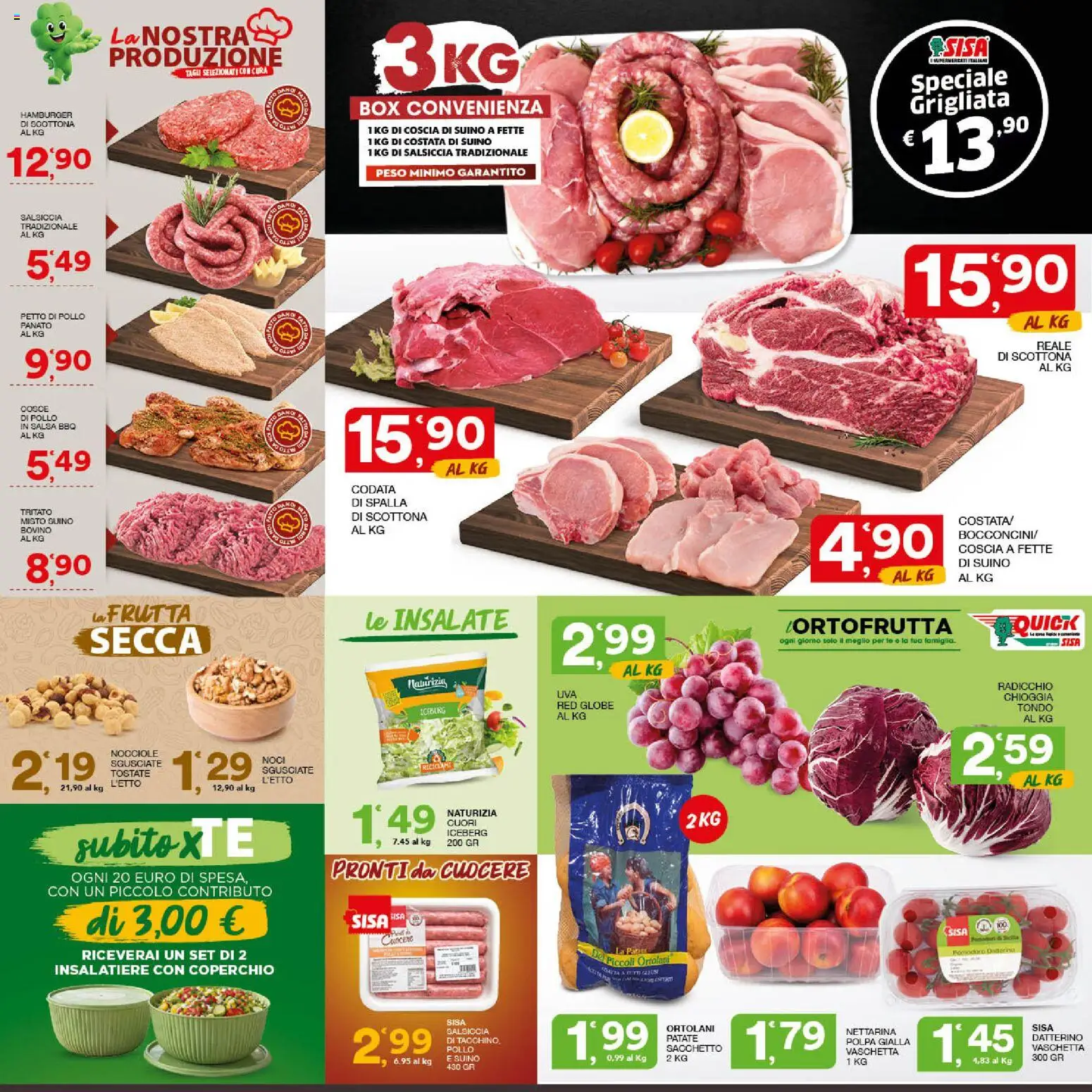 Volantino SISA del 13/08/2026 | Pagina: 2 | Prodotti: Tè, Frutta secca, Tacchino, Hamburger