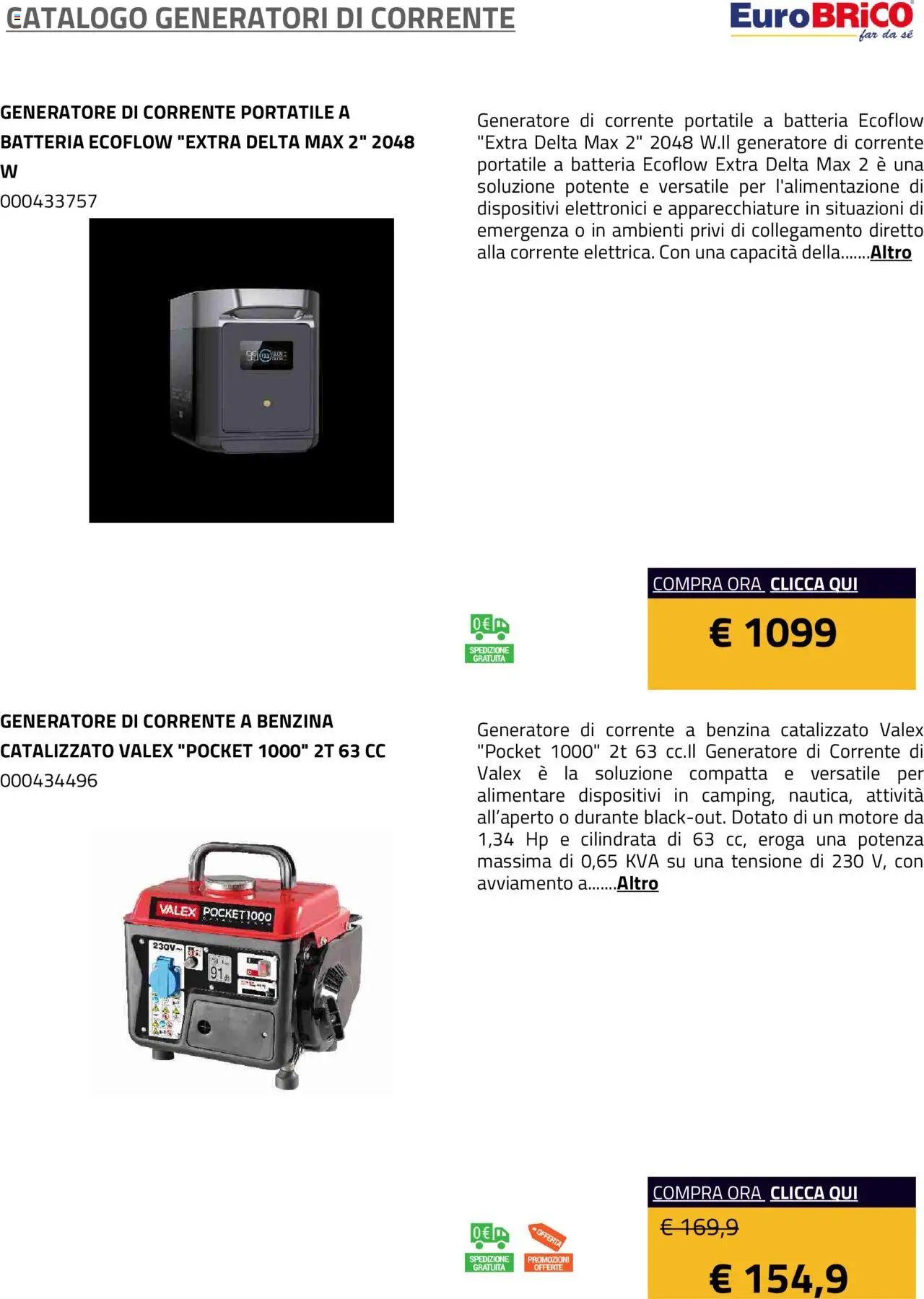 Volantino Eurobrico del 23.07.2025 | Pagina: 26 | Prodotti: Generatore, Batteria