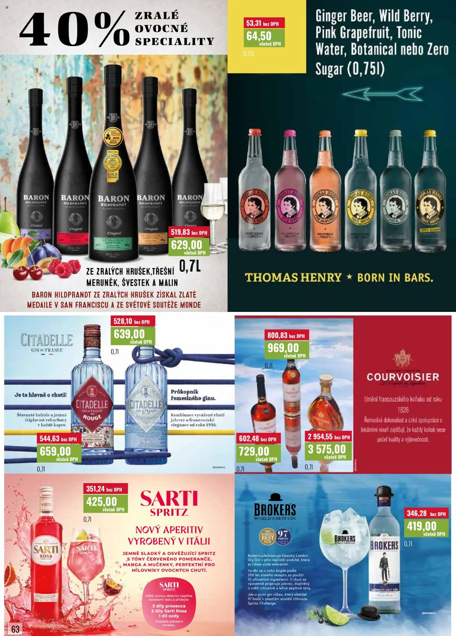 Ratio leták od 01.08.2026 | Strana: 64 | Produkty: Koňak, Gin, Spritz, Tonic
