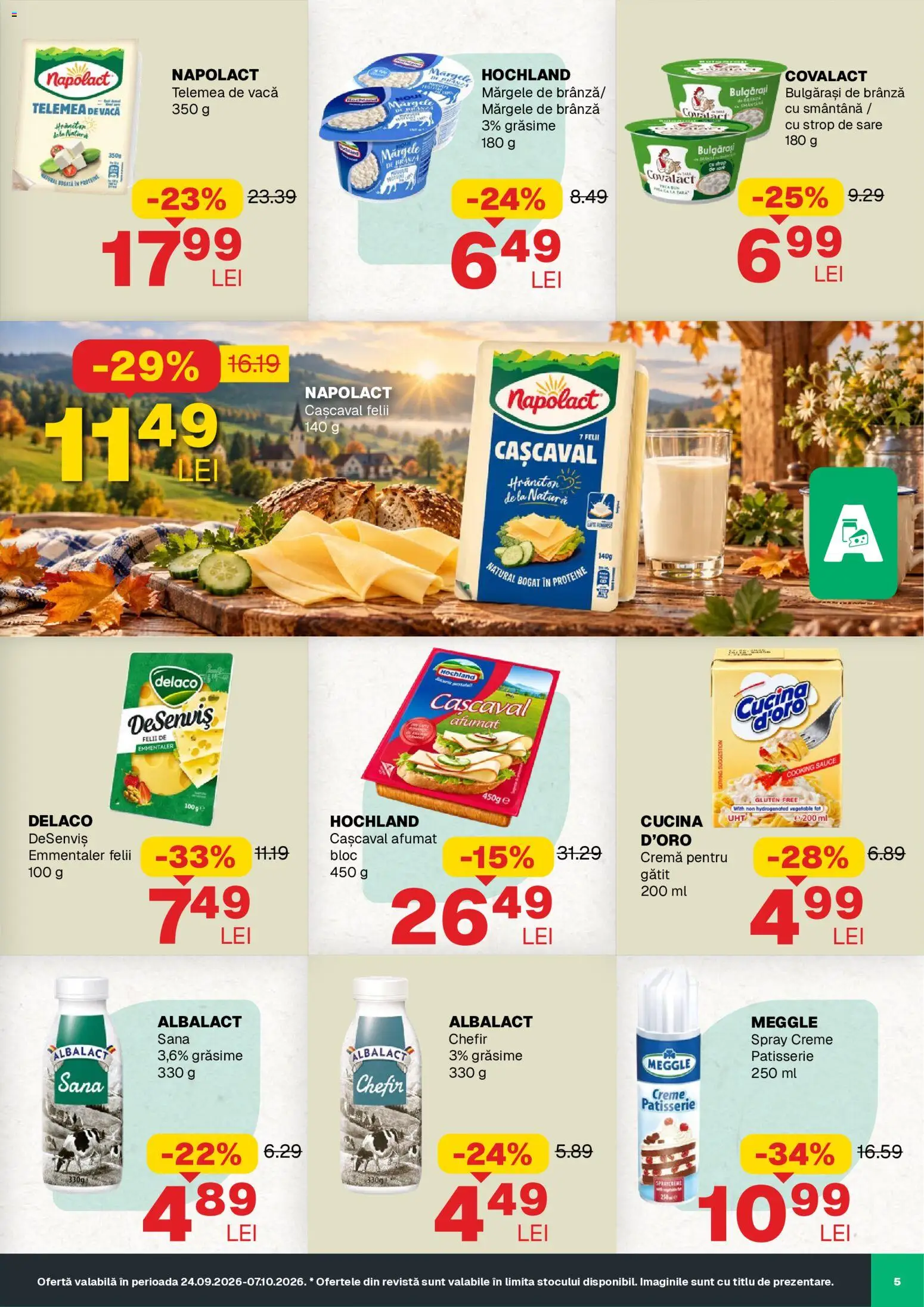Noul catalog Annabella – valabil de la 24.09.2026 | Pagină: 5 | Produse: Proteine, Brânză, Hochland, Sare