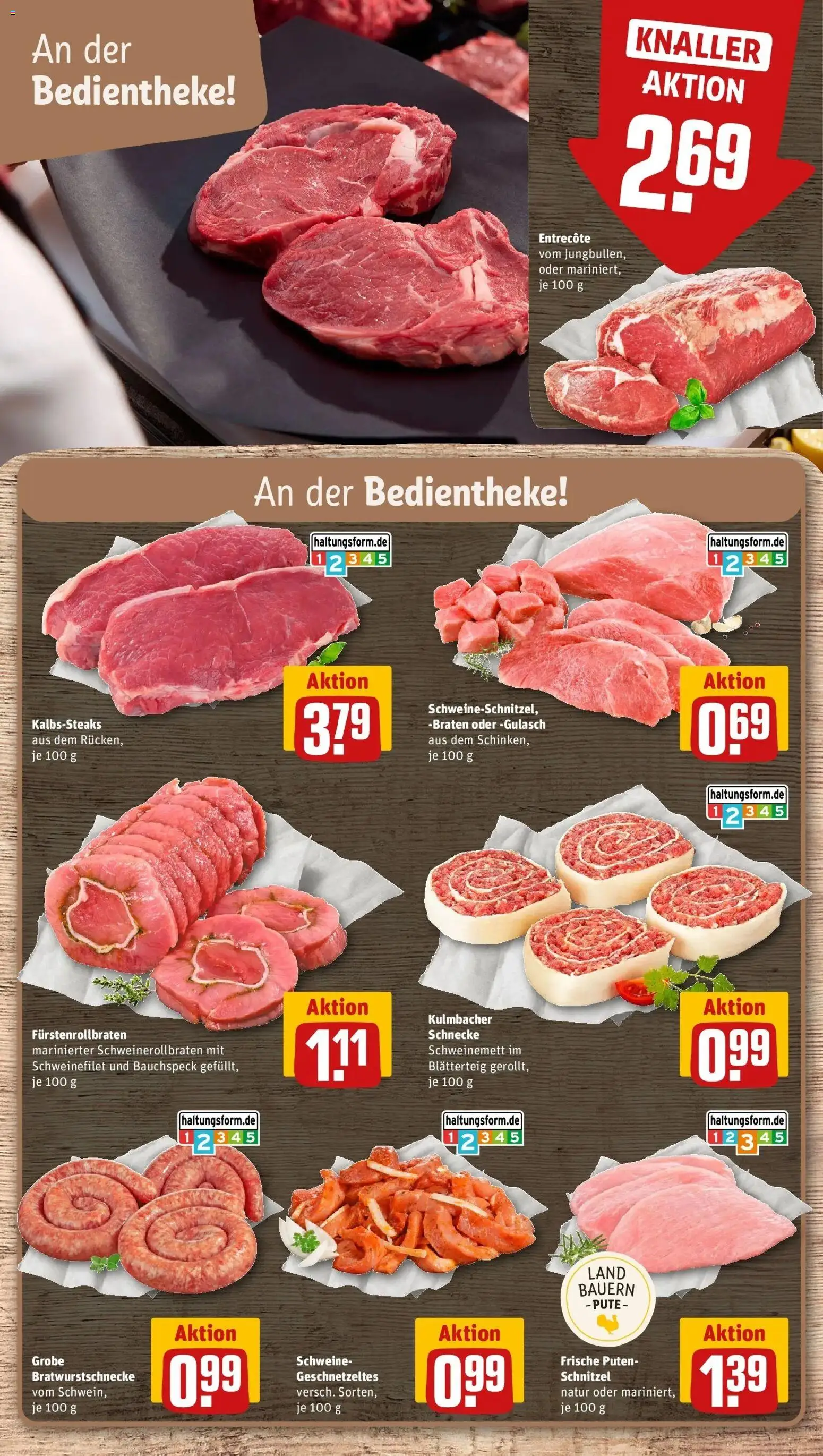 REWE Prospekt ab 19.10.2026 zum Blättern » Angebote | Seite: 10 | Produkte: Pute, Entrecote, Schnitzel, Schweinefilet