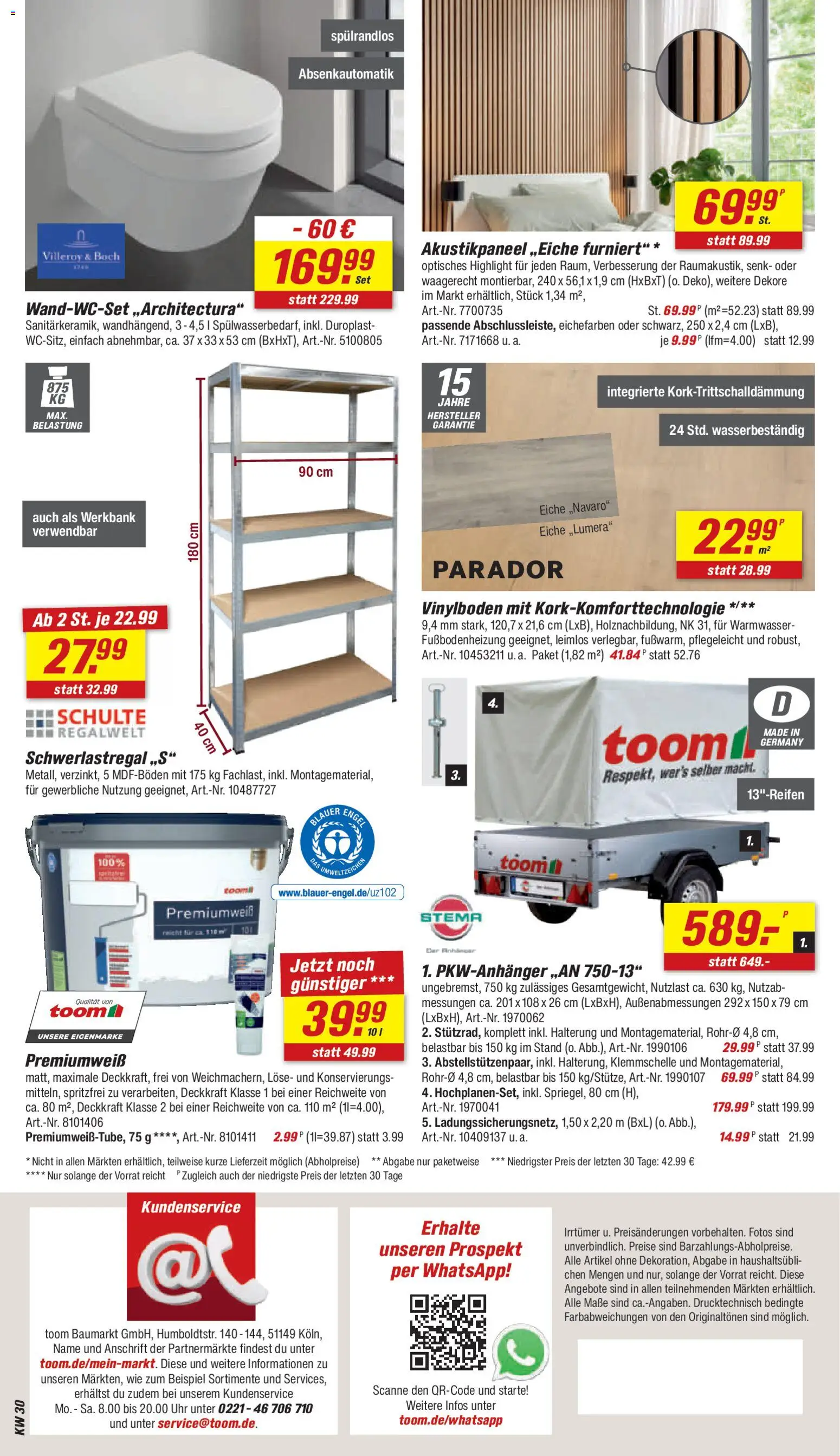 Toom Baumarkt Prospekt – gültig ab 18.07.2026 | Seite: 16 | Produkte: Schwerlastregal, Uhr
