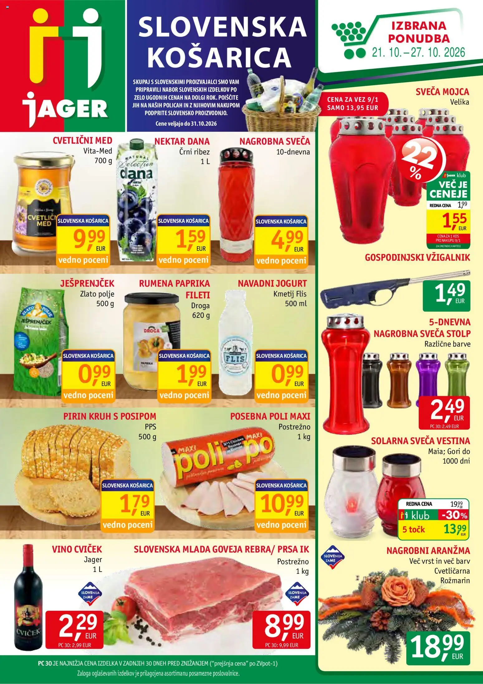 Novi Jager katalog ponudbe – veljaven od 21.10.2026 | Stran: 1