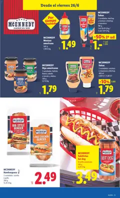 Vista previa MCENNEDY Hamburguesa, 2 variedades: costilla o pollo. 200 g válido desde el 22/06/2026 | Página: 35