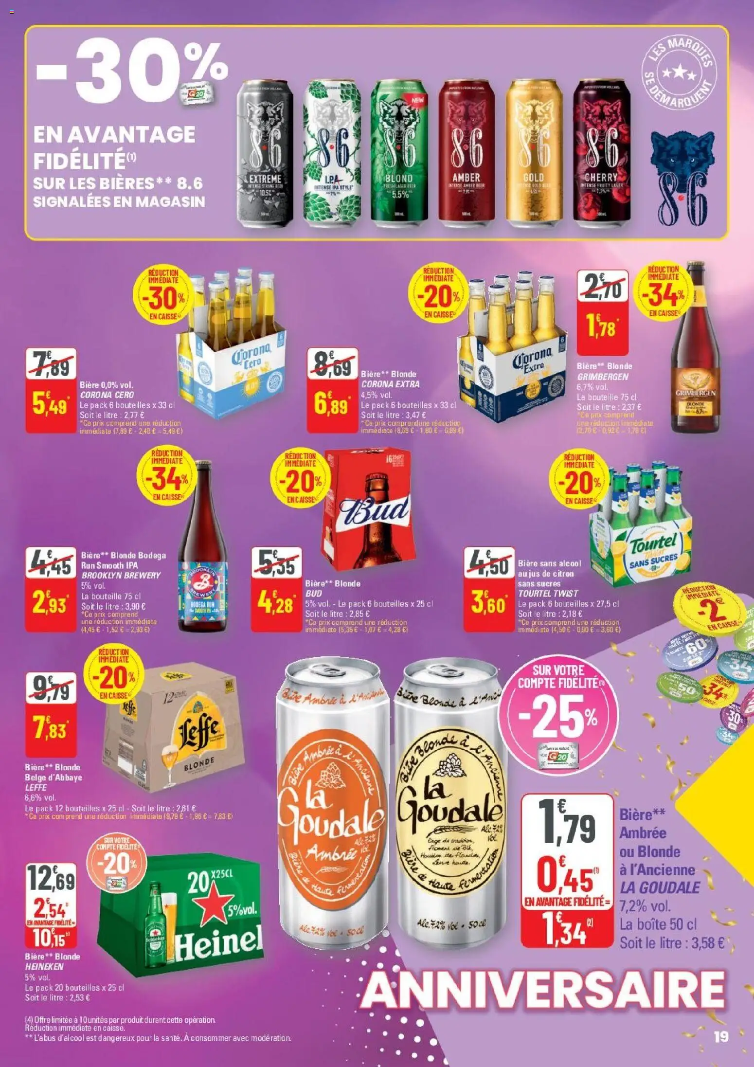 {H1} | Page: 20 | Produits: Alcool, Citron, Bière blonde, Jus