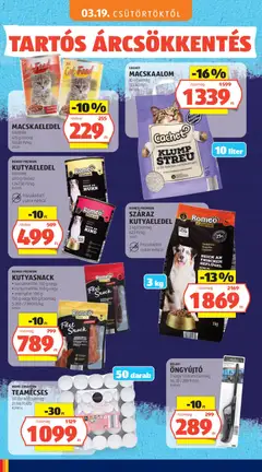 Aldi Tartós árcsökkentés flyer - amely érvényes a következő dátumtól: 03.05.2026 | Oldal: 72 | Termékek: Kutyaeledel, Teamécses, Tea, Cukor