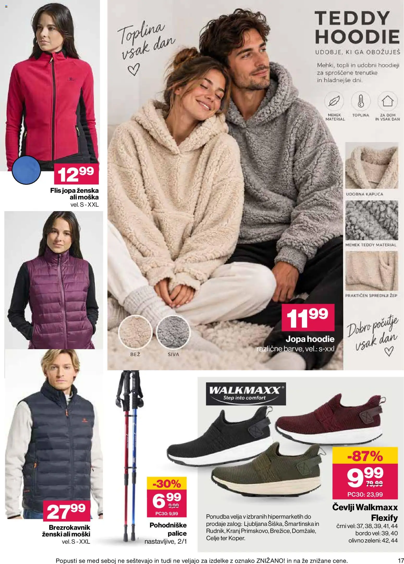 Novi Mercator katalog ponudbe – veljaven od 16.09.2026 | Stran: 17 | Izdelki: Med, Brezrokavnik, Cevlji