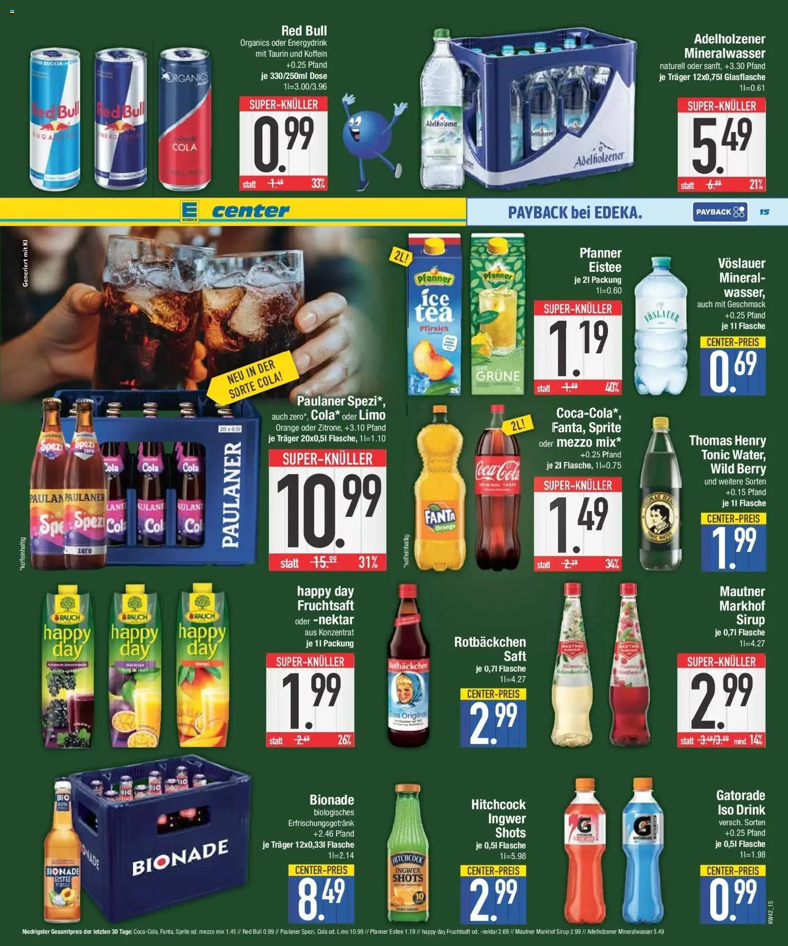 E center Prospekt München (ab 12.10.2026) zum Blättern | Seite: 15 | Produkte: Coca cola, Fanta, Sprite, Paulaner