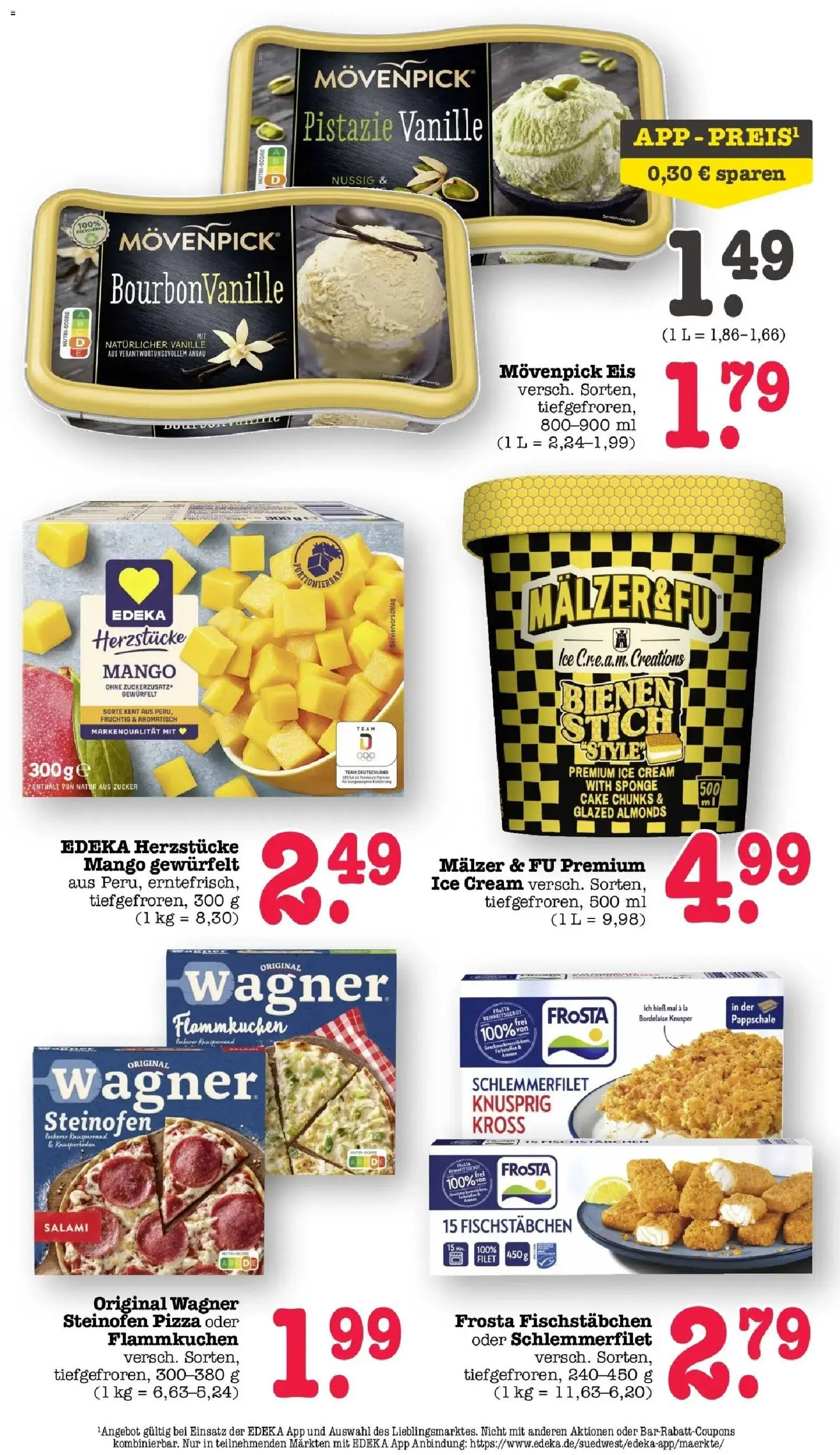 Edeka prospekt Offenbach	 – gültig ab 27.04.2026 | Seite: 46 | Produkte: Fischstabchen, Zucker, Mango, Pizza