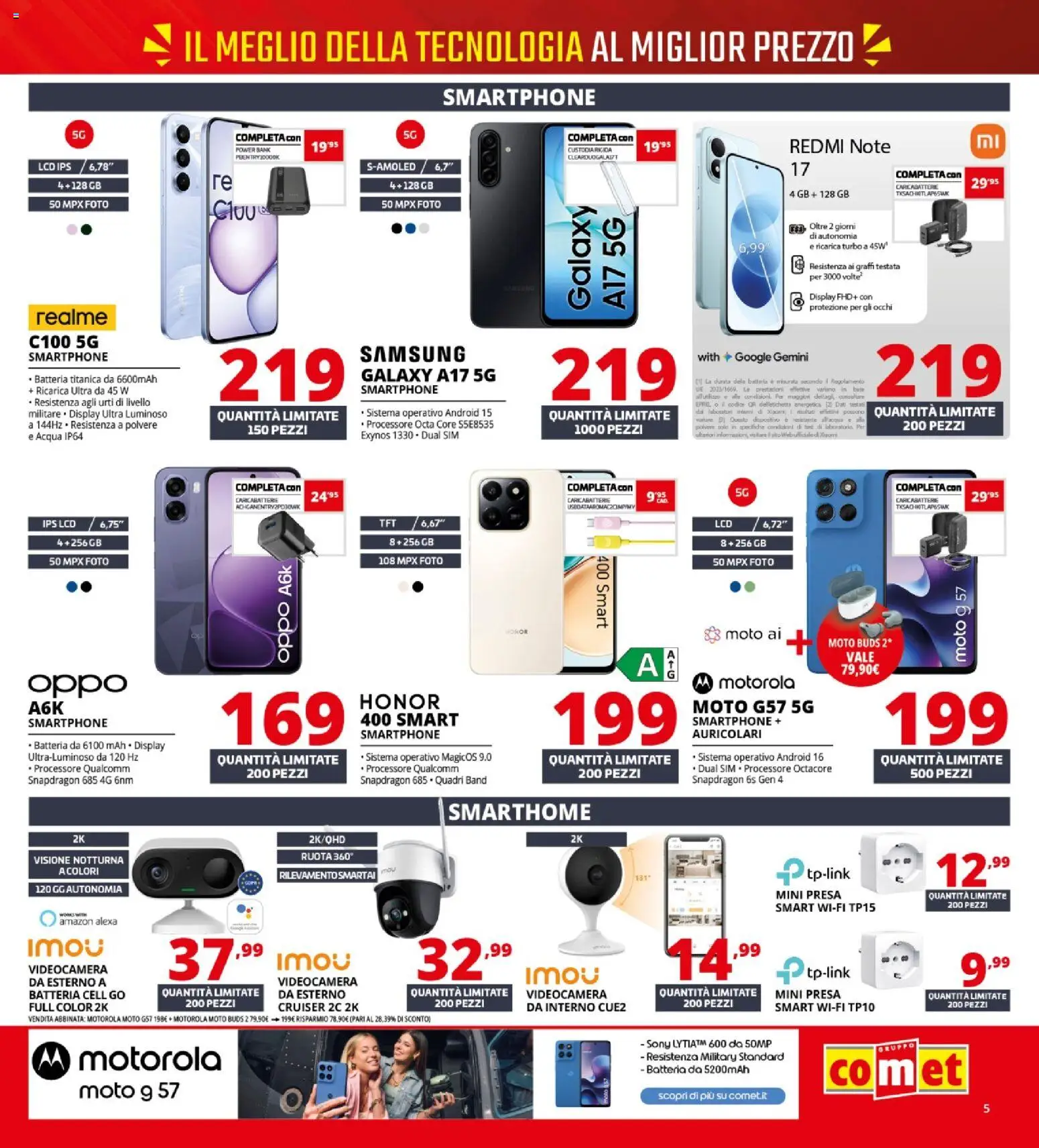 Volantino Comet del 10/09/2026 | Pagina: 5 | Prodotti: Auricolari, Power bank, Batteria, Caricabatterie