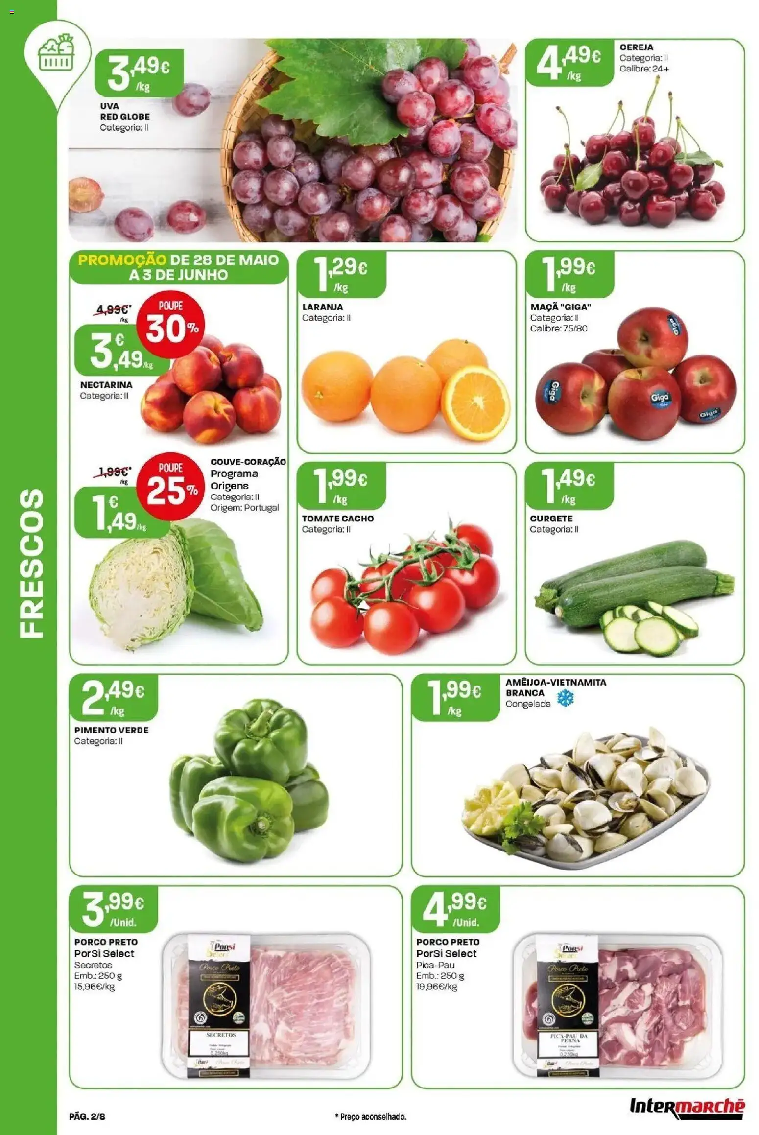 Intermarché - Intermarché │ válido de 28.05.2026 | Página: 2 | Produtos: Curgete, Cereja, Maça, Tomate