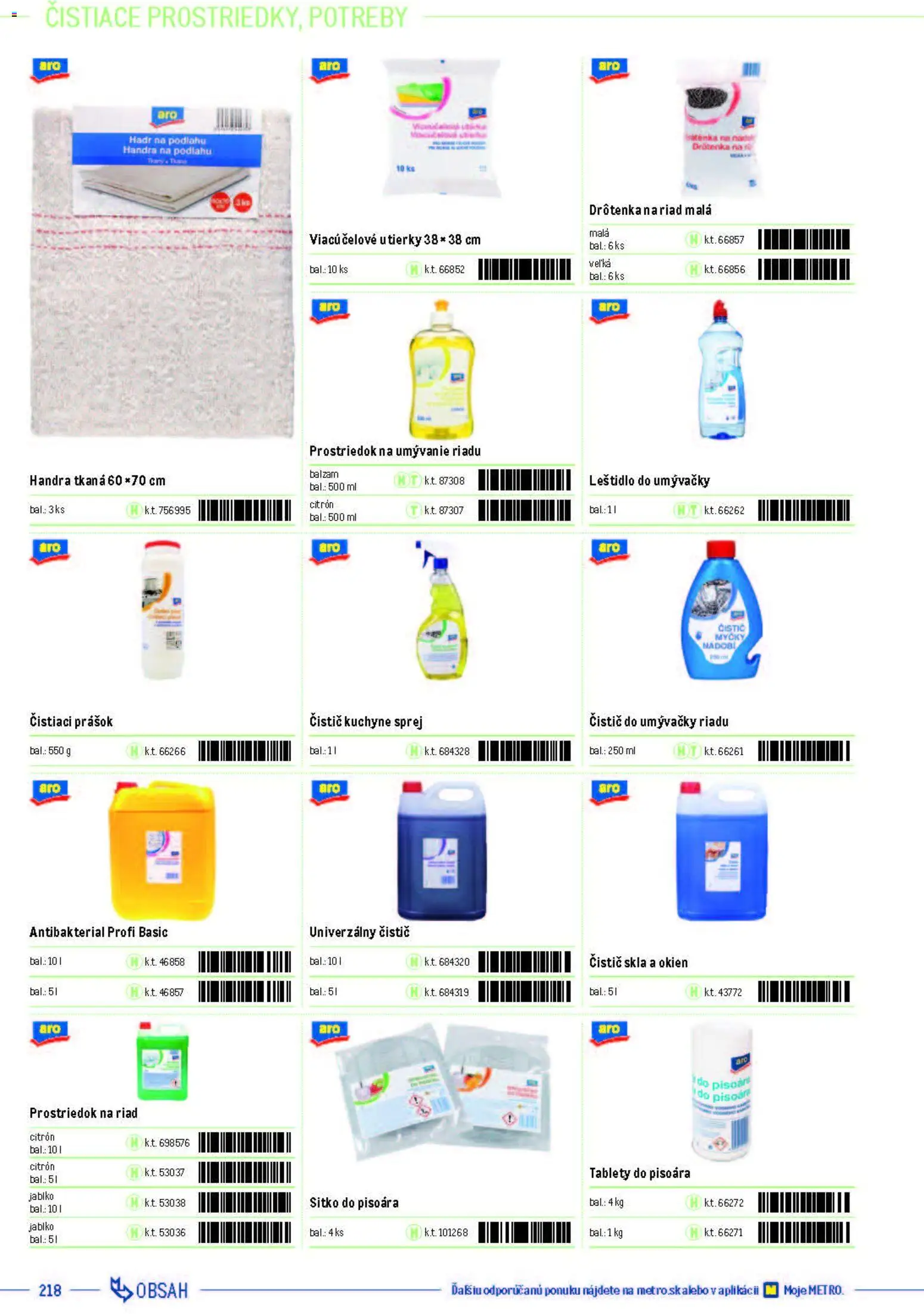 Nové Metro akcie – leták je platný od 05.12.2025 | Strana: 218 | Produkty: Kuchyne, Prostriedok na umývanie riadu