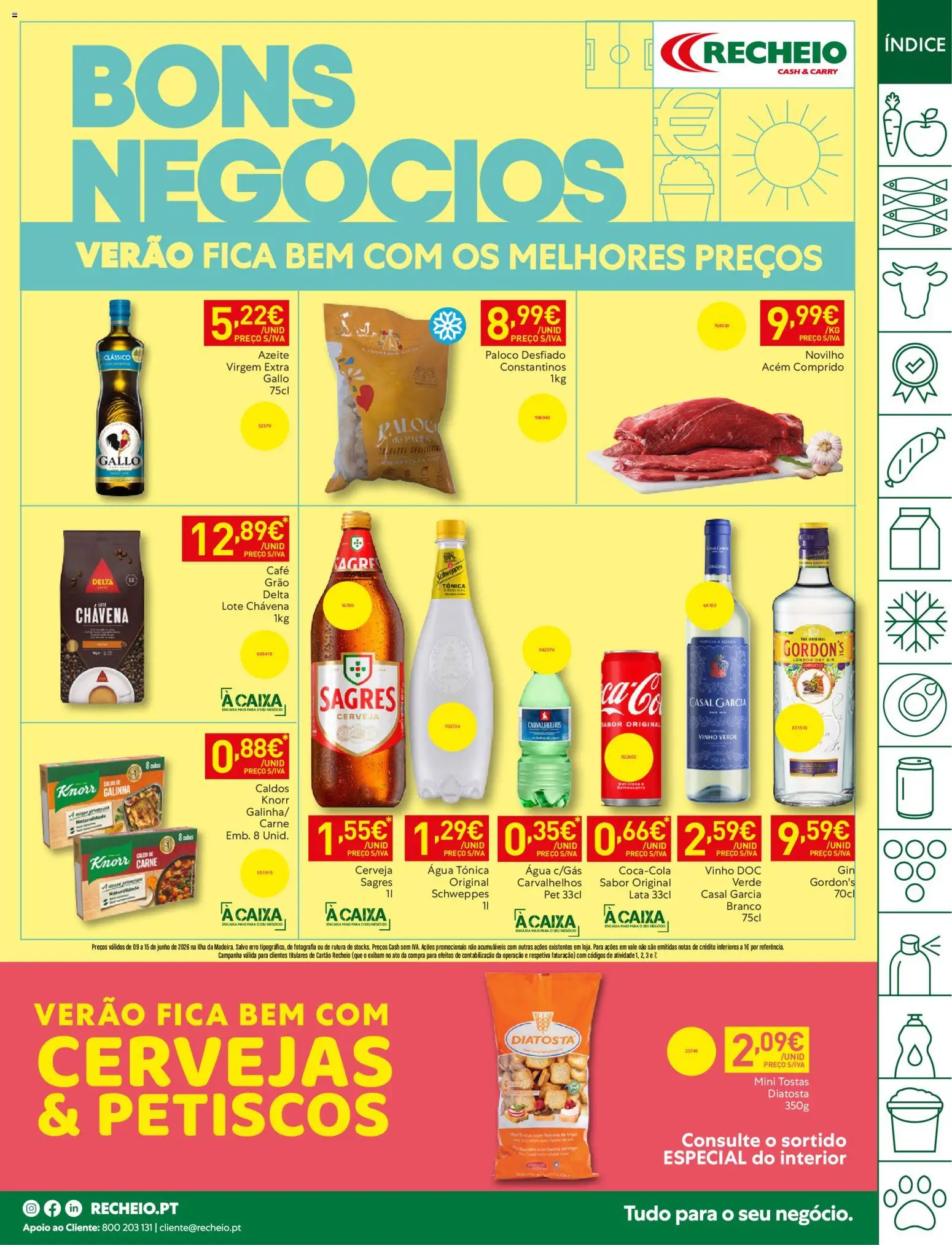Recheio folheto Madeira │ válido de 09.06.2026 | Página: 1 | Produtos: Agua, Caixa, Vinho, Cerveja