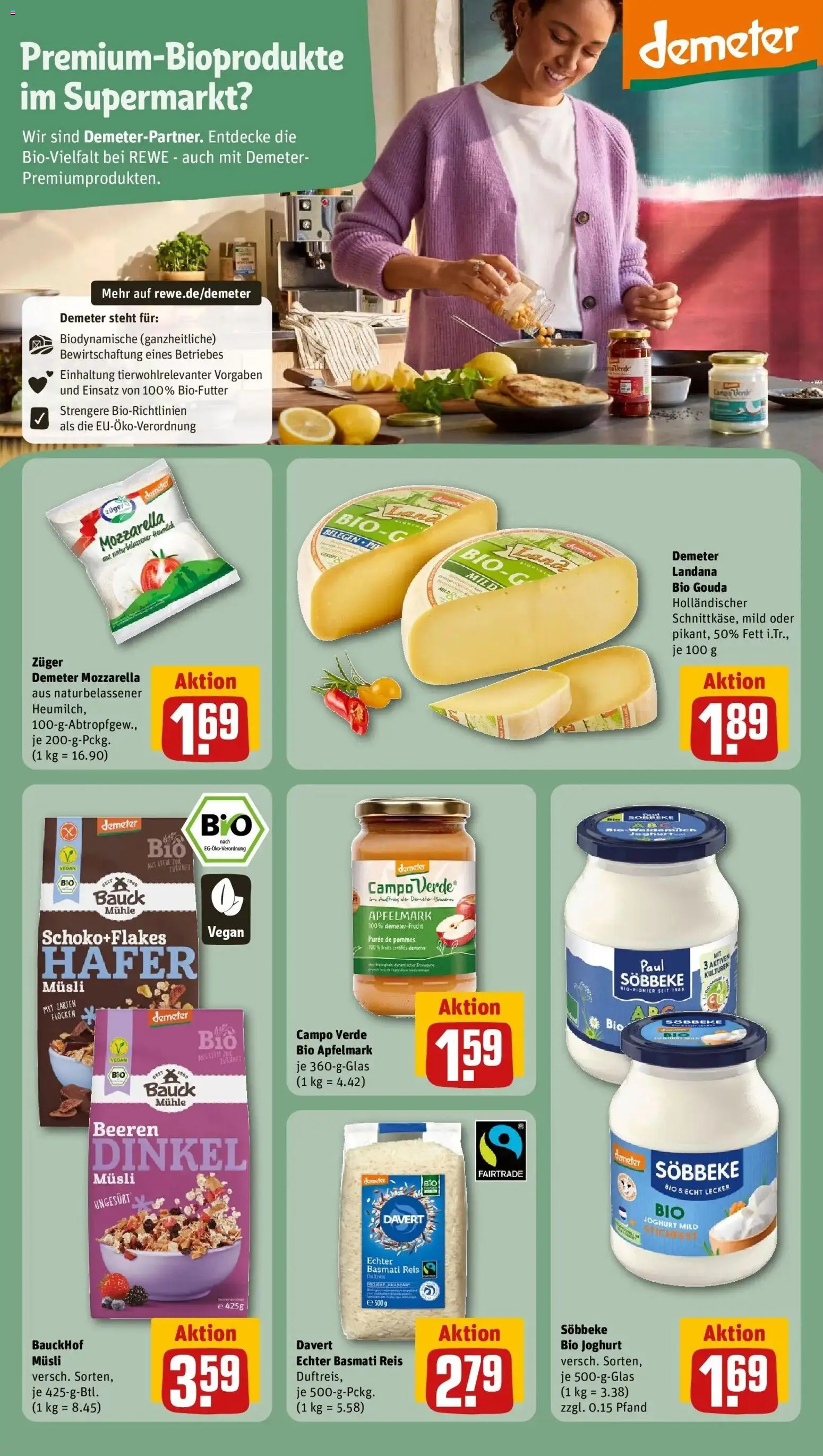 REWE Prospekt ab 10.08.2026 zum Blättern » Angebote | Seite: 24 | Produkte: Musli, Mühle, Joghurt, Reis