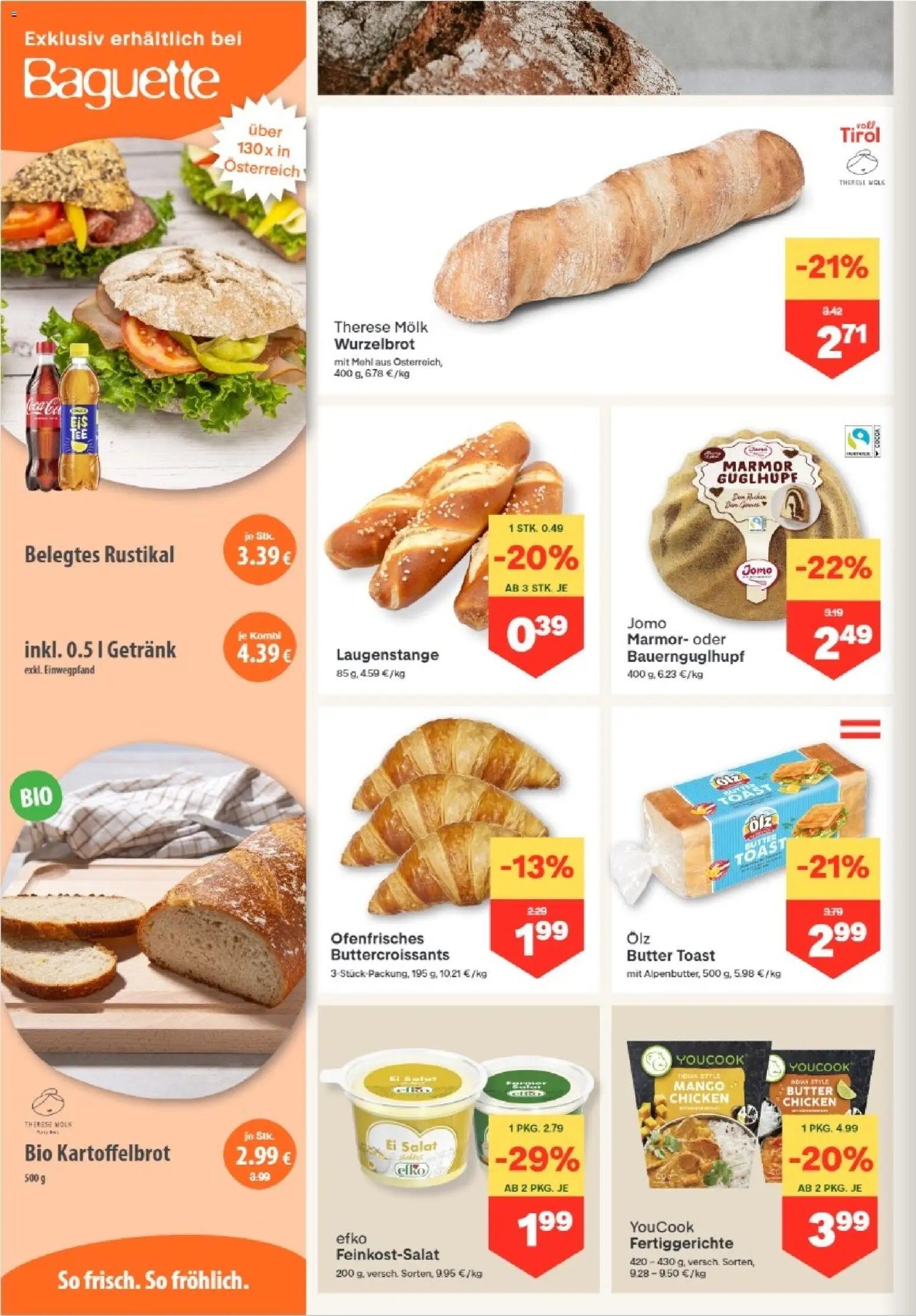 MPREIS Dellach im Drautal gültig ab 23.07.2026 | Seite: 4 | Produkte: Salat, Fertiggerichte, Mango, Butter