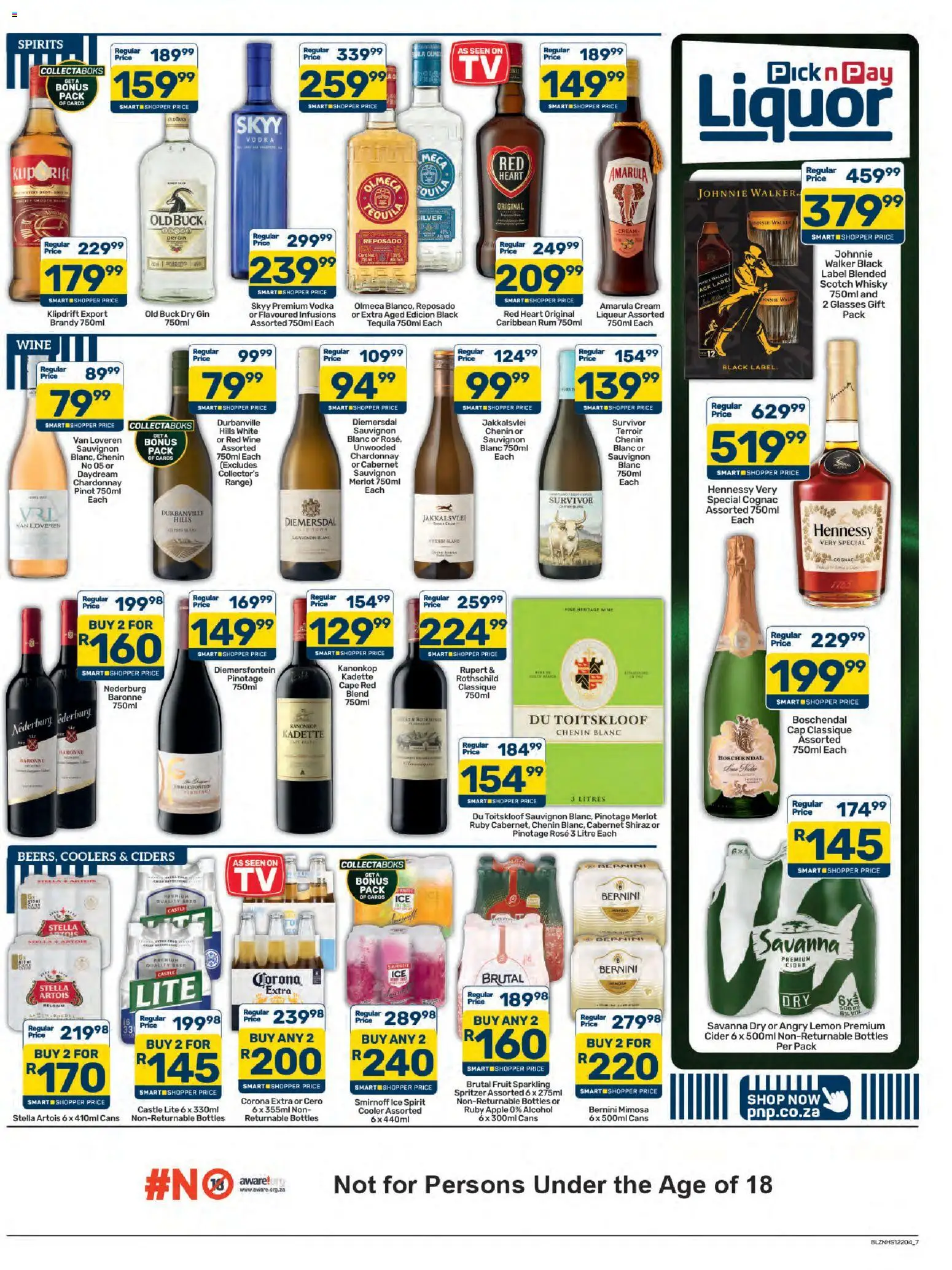 New Pick n Pay catalogue – valid from 23/10/2026 | Page: 7 | Products: Alcohol, Tequila, Cooler, Gin