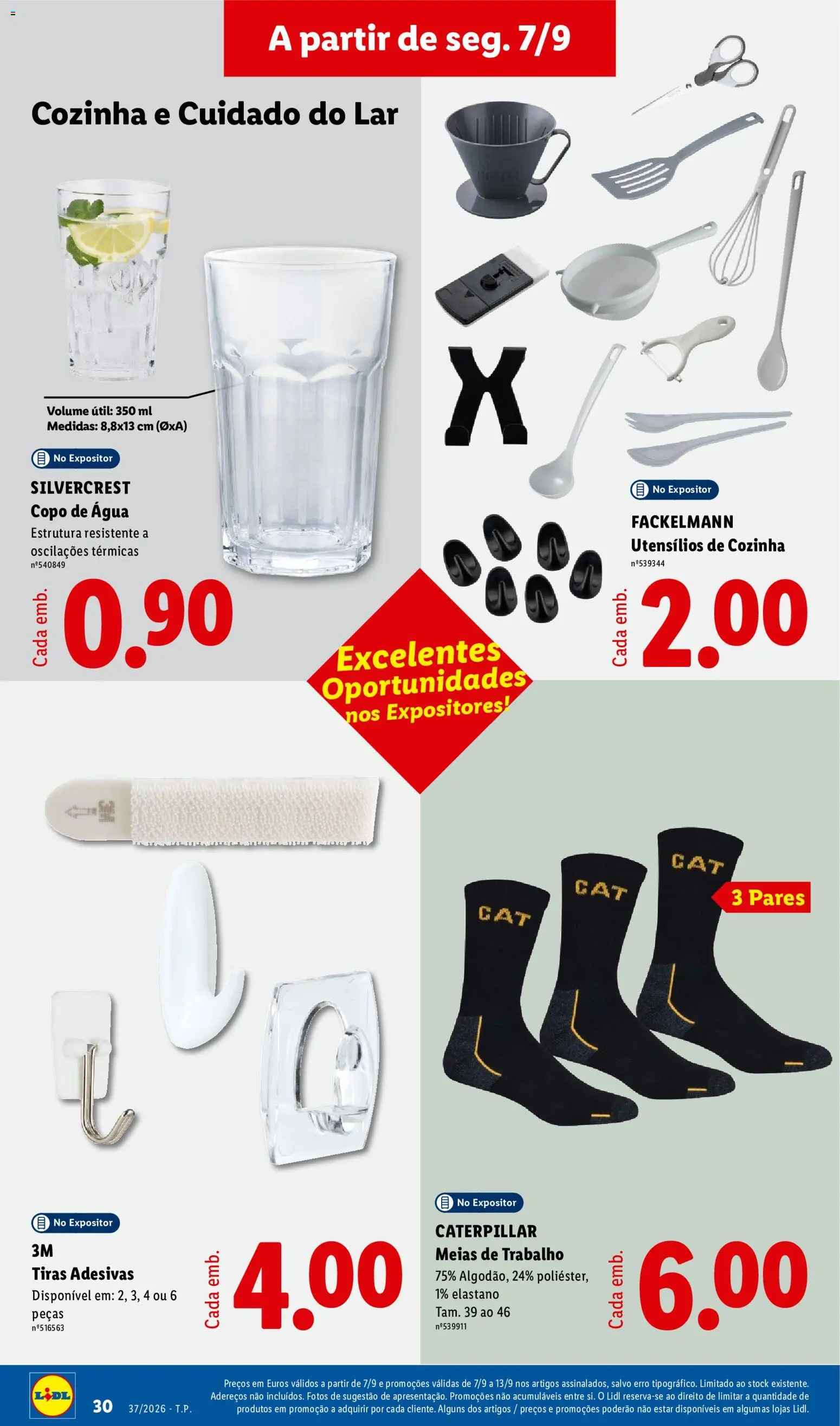 Lidl Promoções Semanais │ válido de 07/09/2026 | Página: 32 | Produtos: Agua, Meias