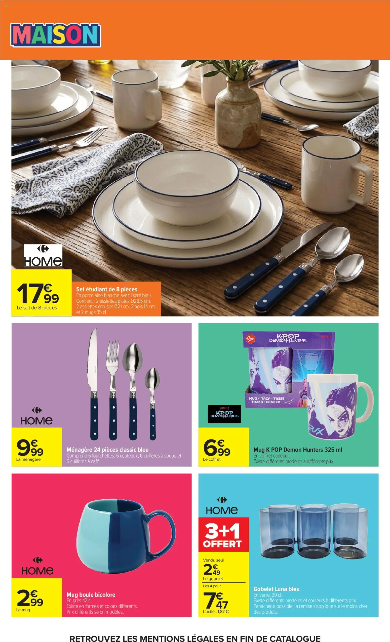 {H1} | Page: 67 | Produits: Soupe, Cuillères, Mugs, Porcelaine