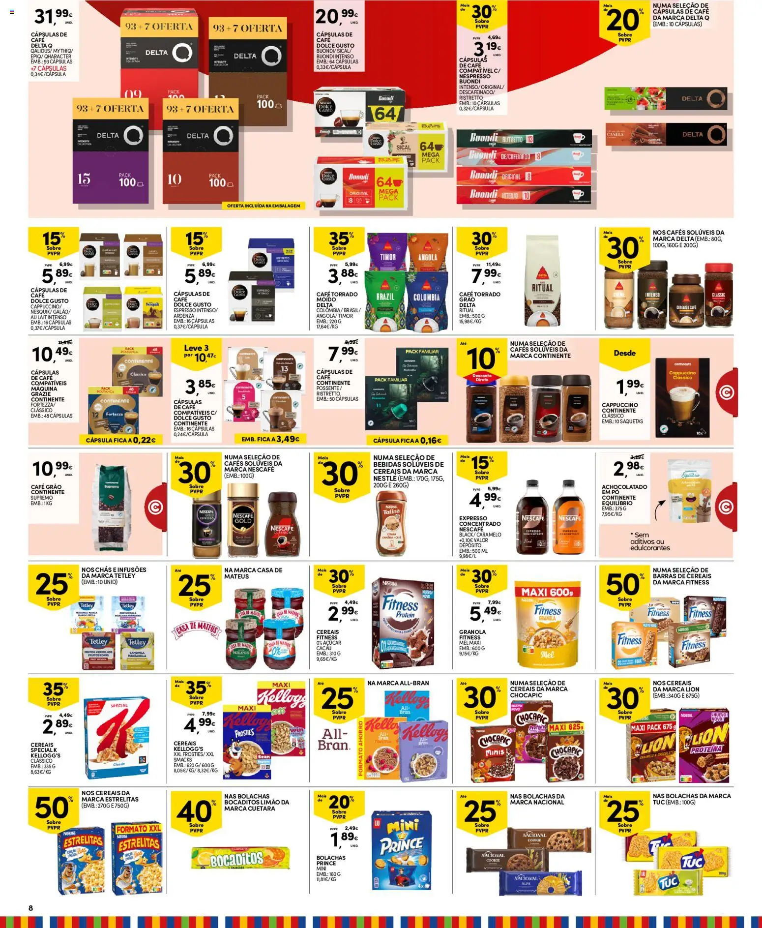 Continente folheto Açores │ válido de 06/10/2026 | Página: 8 | Produtos: Manga, Bebidas, Canela, Dolce gusto