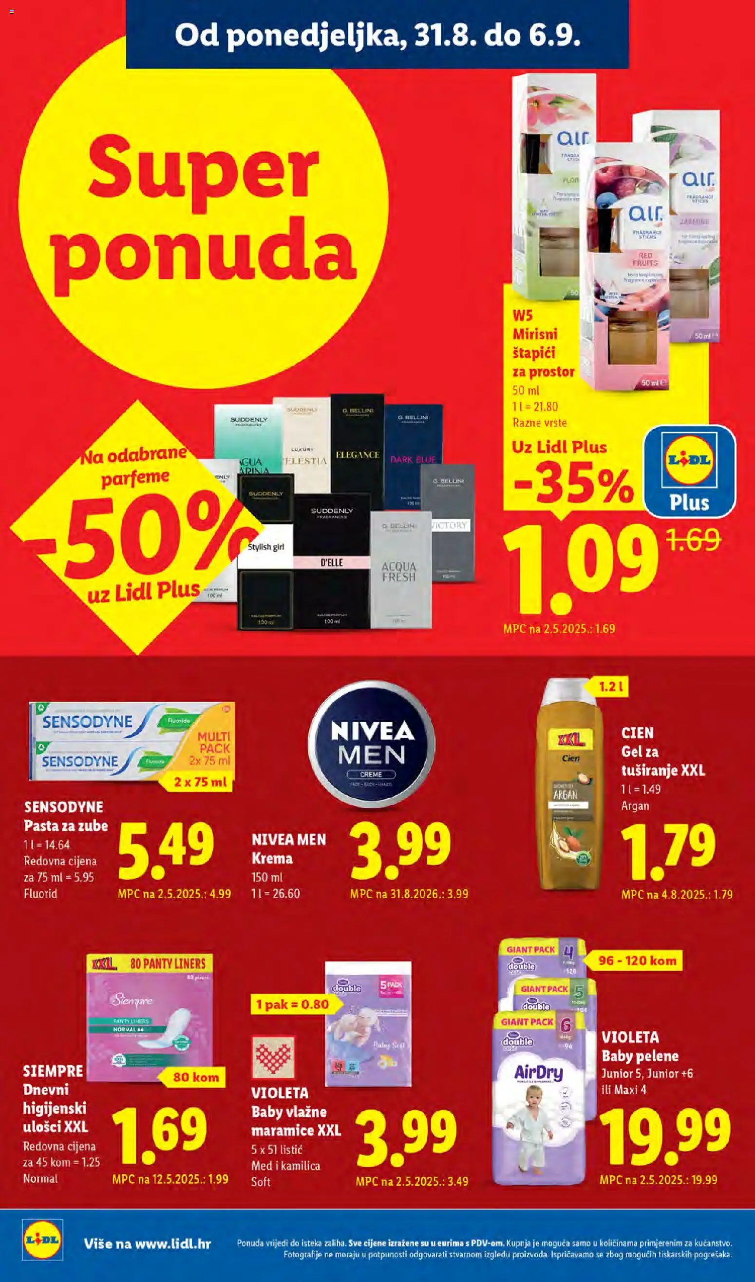 Lidl katalog | vrijedi od 31.08.2026 | Stranica: 20 | Proizvodi: Gel za tuširanje, Pasta za zube, Pasta, Nivea