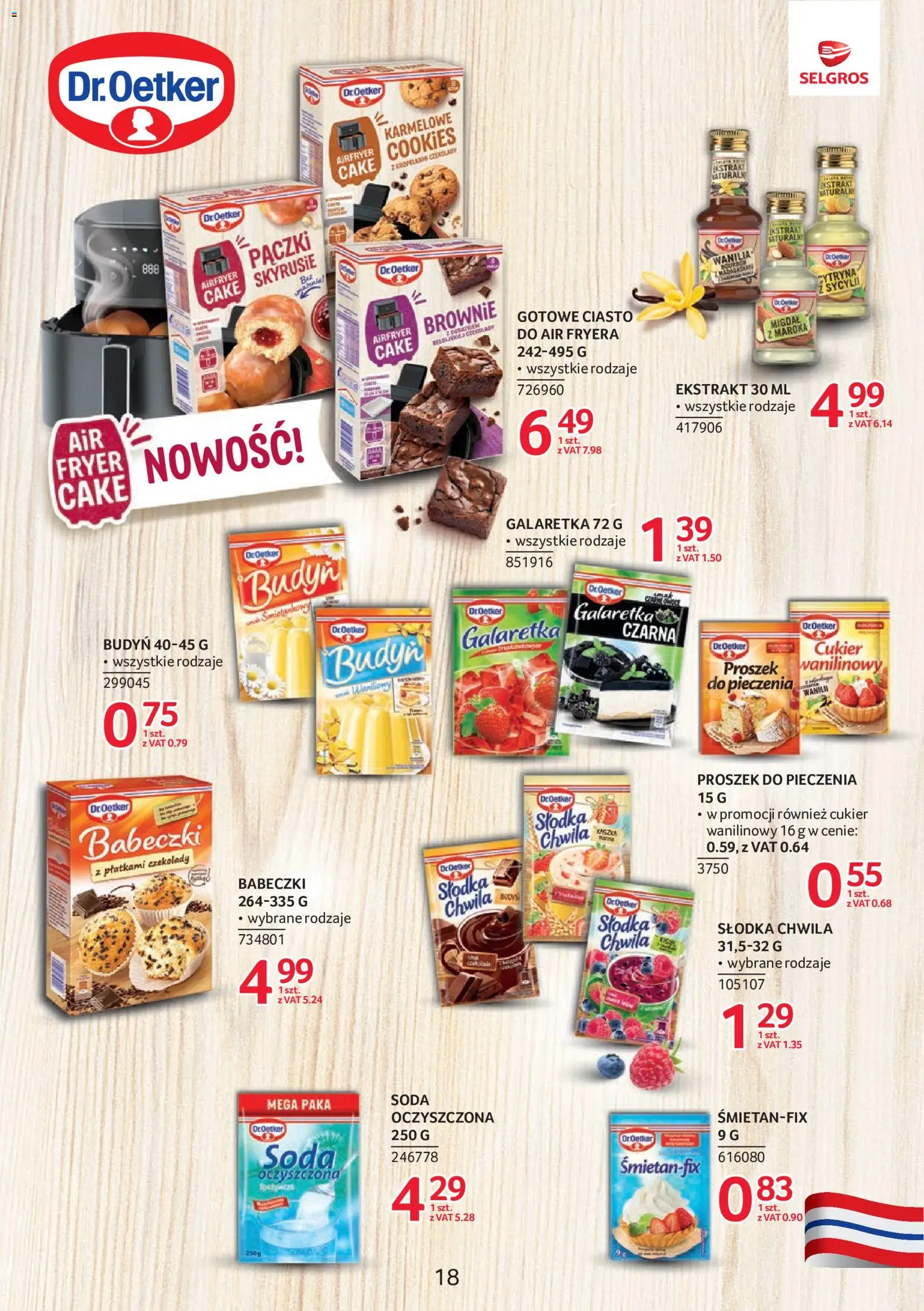 Selgros cash&carry gazetka - Markowe produkty od 27.08.2026 | Strona: 18 | Produkty: Proszek, Proszek do pieczenia, Ciasto, Cukier