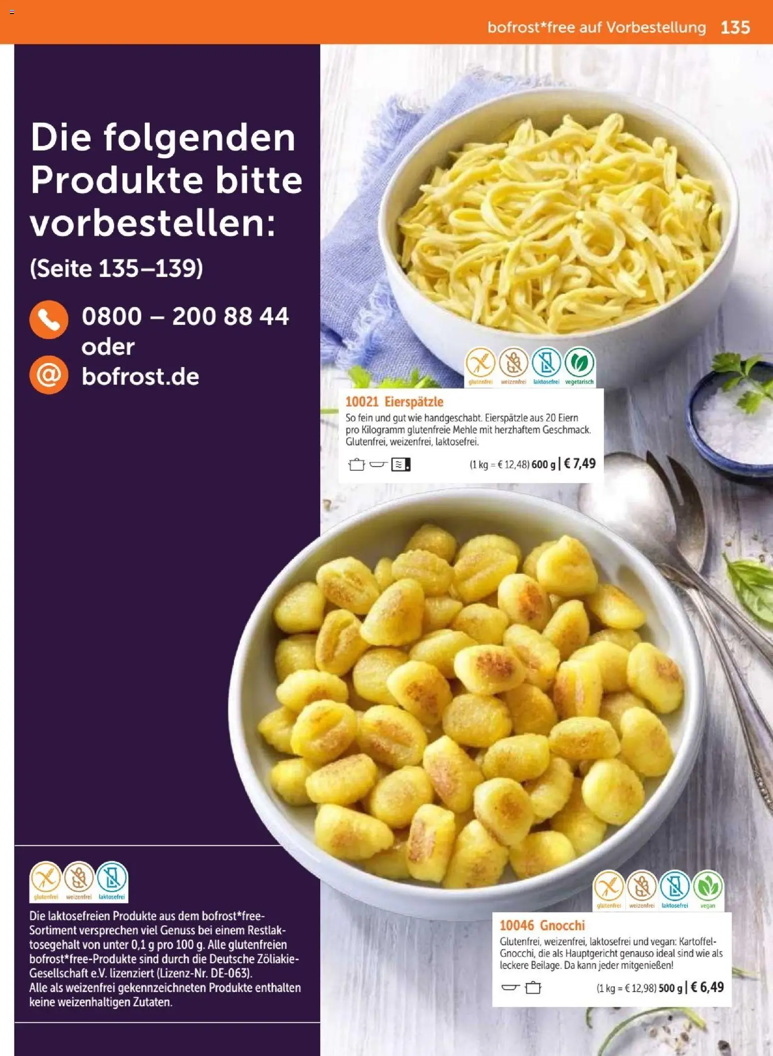 Bofrost Katalog – gültig ab 07.09.2026 | Seite: 135 | Produkte: Gnocchi