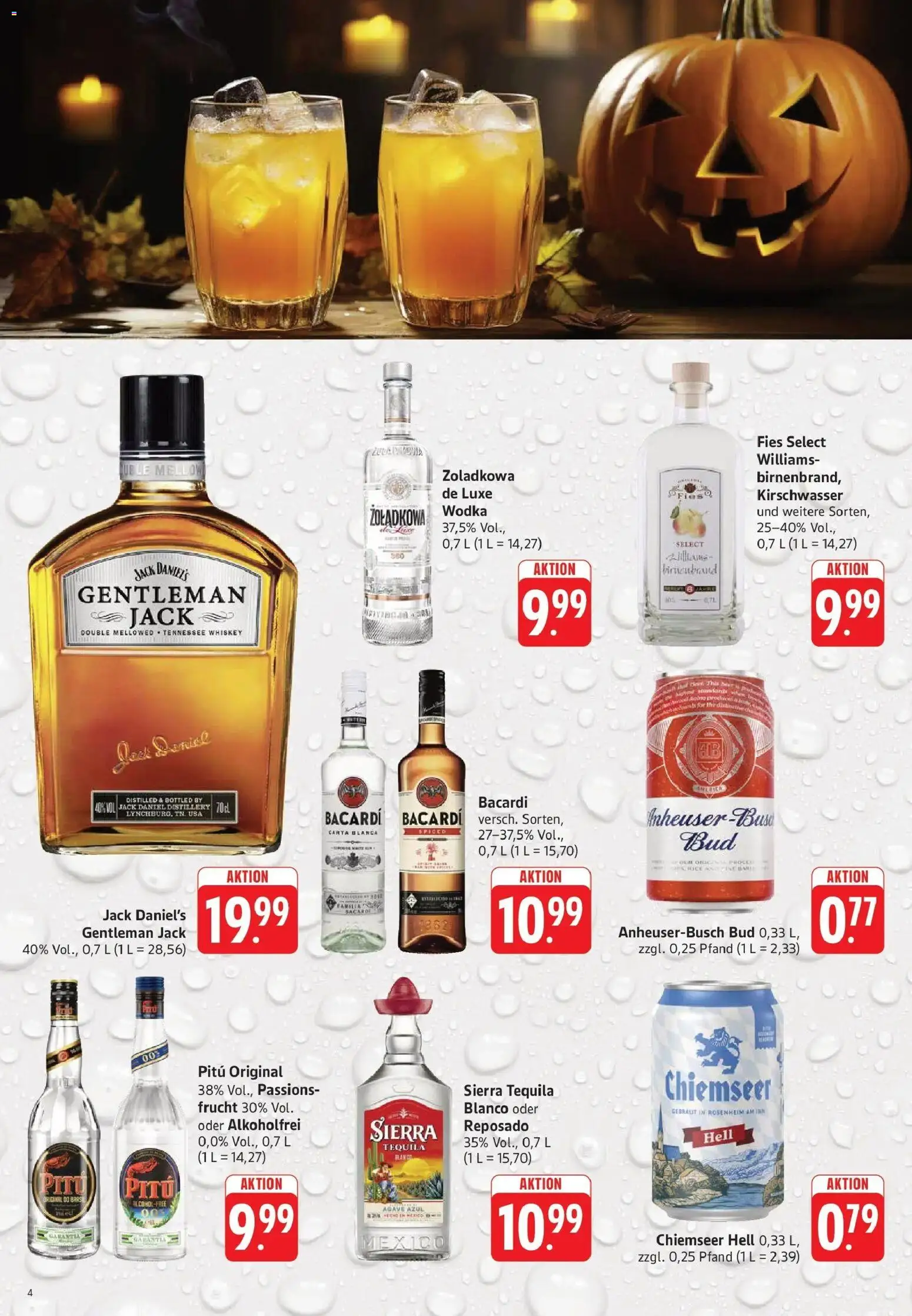Trinkgut Prospekt Großbottwar (ab 26.10.2026) » Angebote online | Seite: 4 | Produkte: Bacardi, Jack Daniel's, Tequila, Whiskey