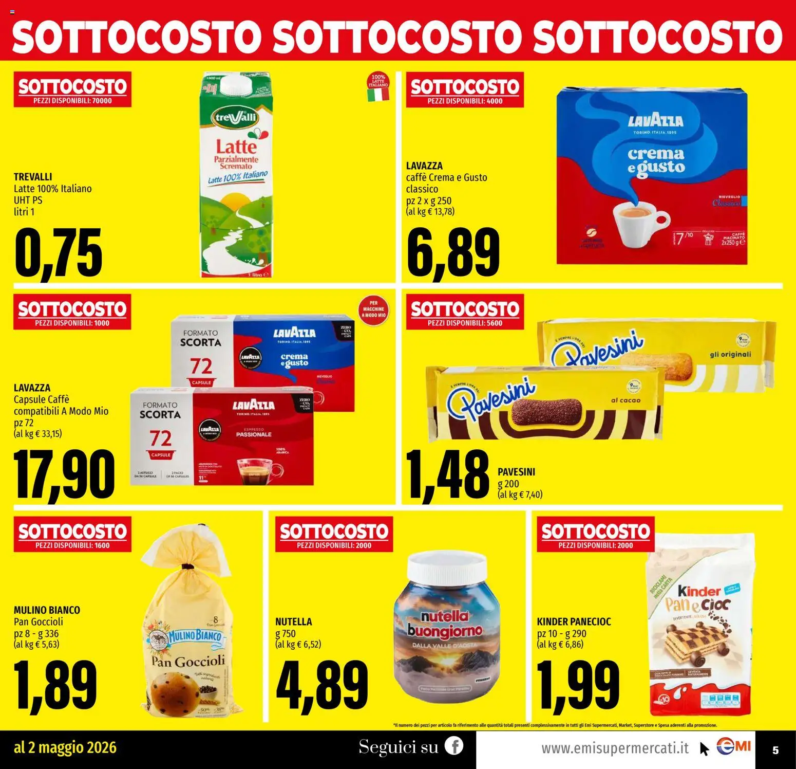 Volantino EMI del 23.04.2026 | Pagina: 5 | Prodotti: Caffè, Latte, Cacao, Macinato