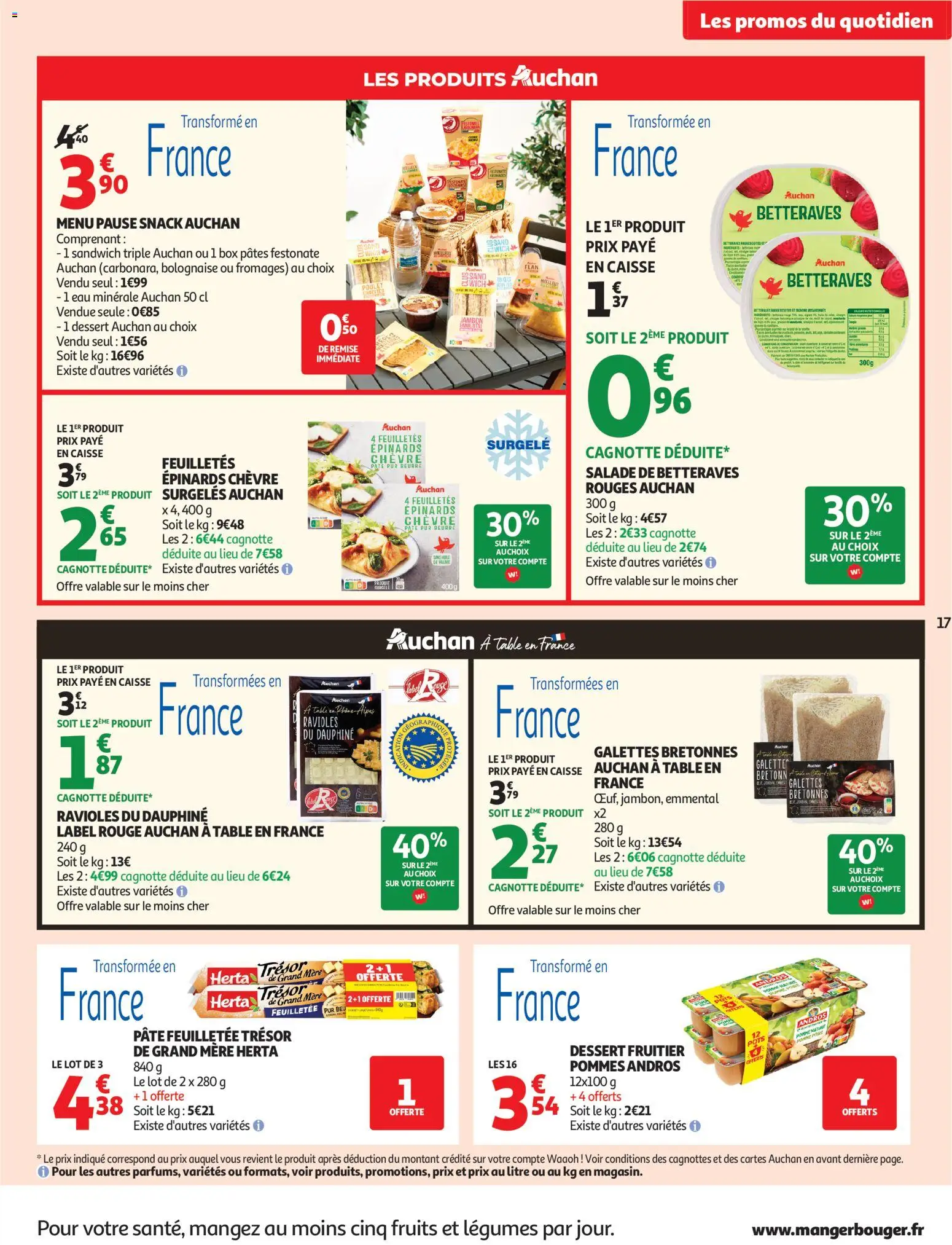 {H1} | Pagina: 17 | Producten: Sandwich, Salade, Pâté, Box