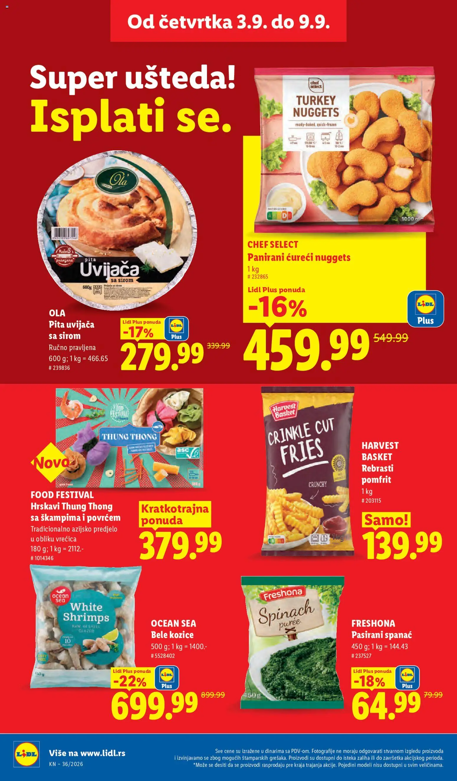 Lidl katalog - važi od 03.09.2026 | Strana: 30 | Proizvode: Spanać, Pomfrit, Pita
