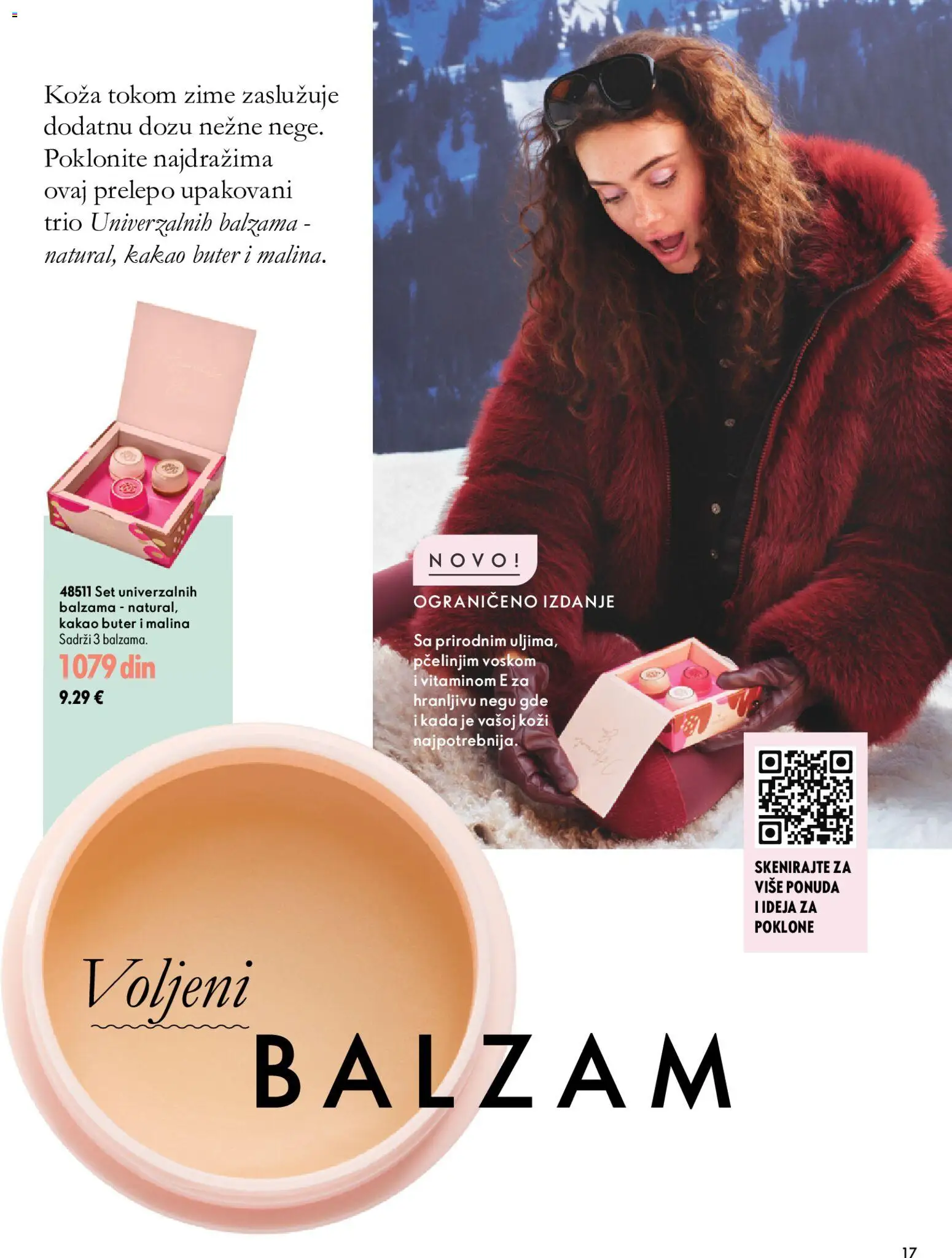 Oriflame katalog - važi od 18.11.2026 | Strana: 17 | Proizvode: Kakao, Balzam, Malina, Kakao buter