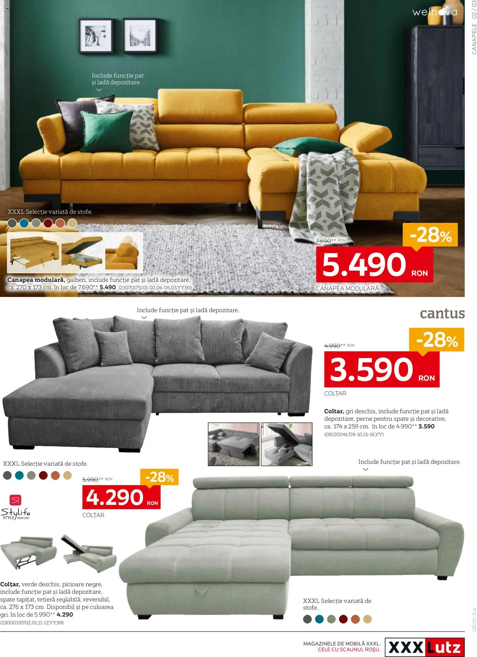 Noul catalog XXXLutz – valabil de la 05.10.2026 | Pagină: 3 | Produse: Perne, Pat, Canapea, Colțar