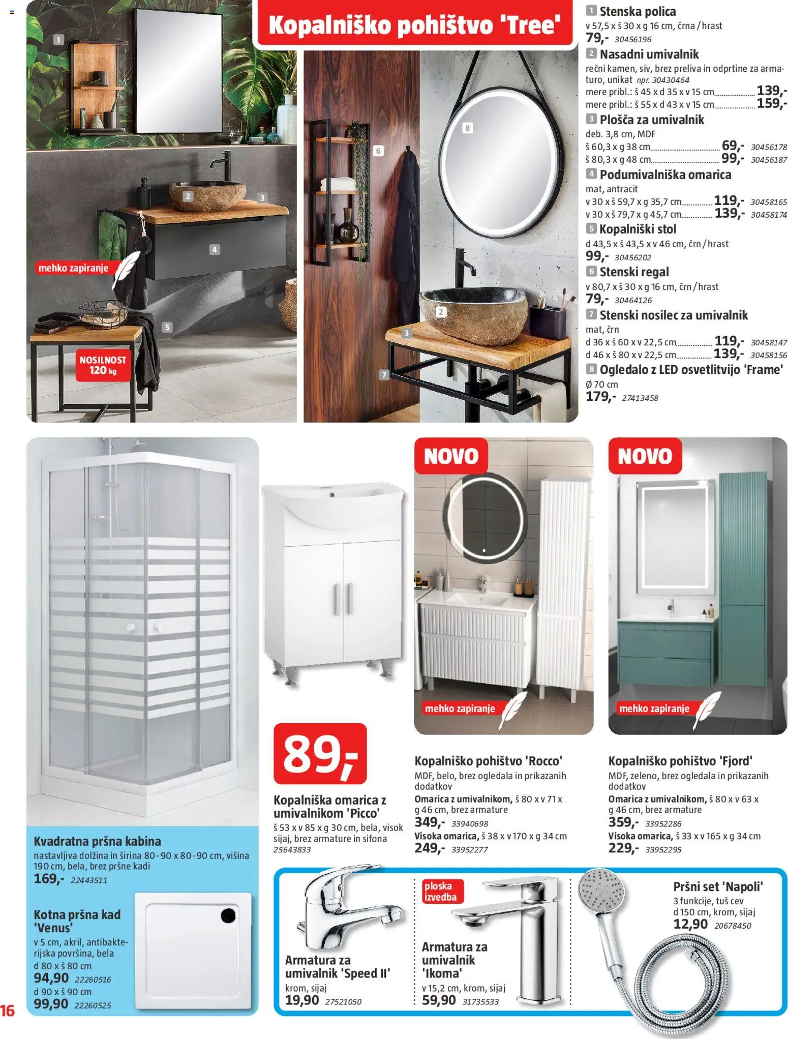 Novi Bauhaus katalog ponudbe – veljaven od 29.04.2026 | Stran: 16 | Izdelki: Polica, Stol, Regal, Omarica