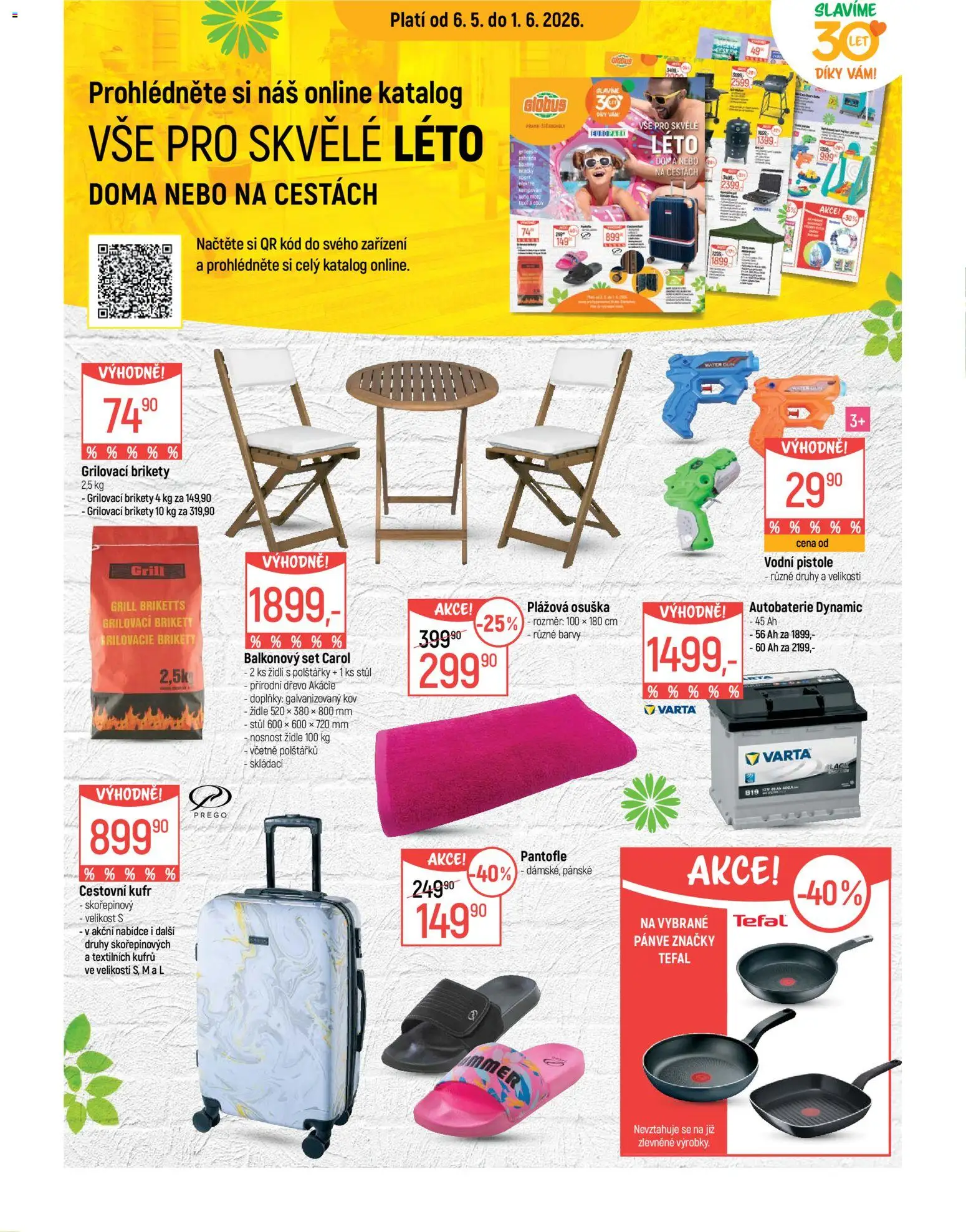 Globus leták - Praha-Štěrboholy od 06.05.2026 | Strana: 13 | Produkty: Osuška, Tefal, Stůl, Barvy