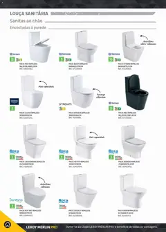 Pré-visualização Leroy Merlin Catálogo Pro válido de 09/06/2026 | Página: 240 | Produtos: Louça, Louça sanitária
