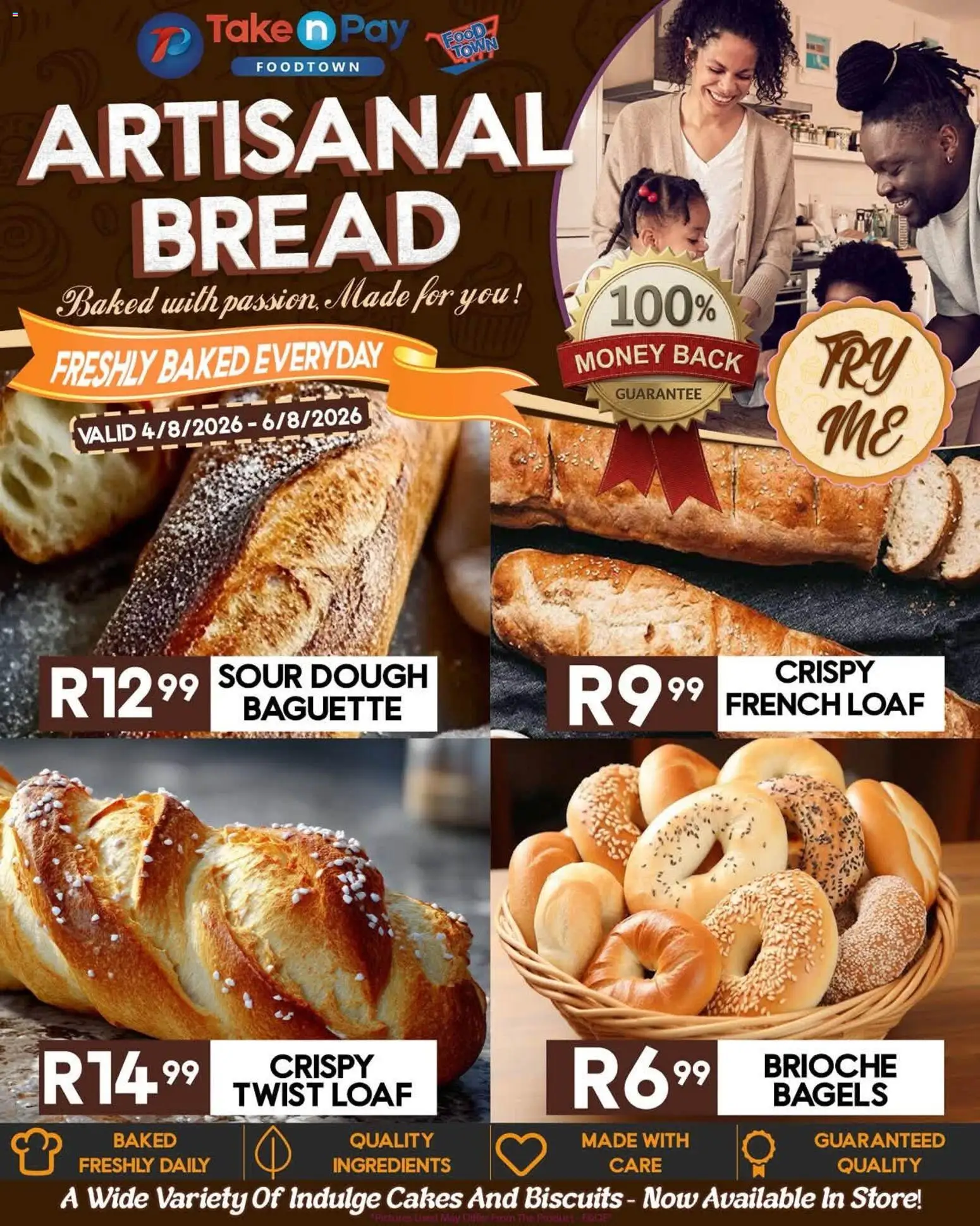 New Take n Pay catalogue – valid from 04/08/2026 | Page: 16 | Products: Bread, Biscuits, Touca de banho