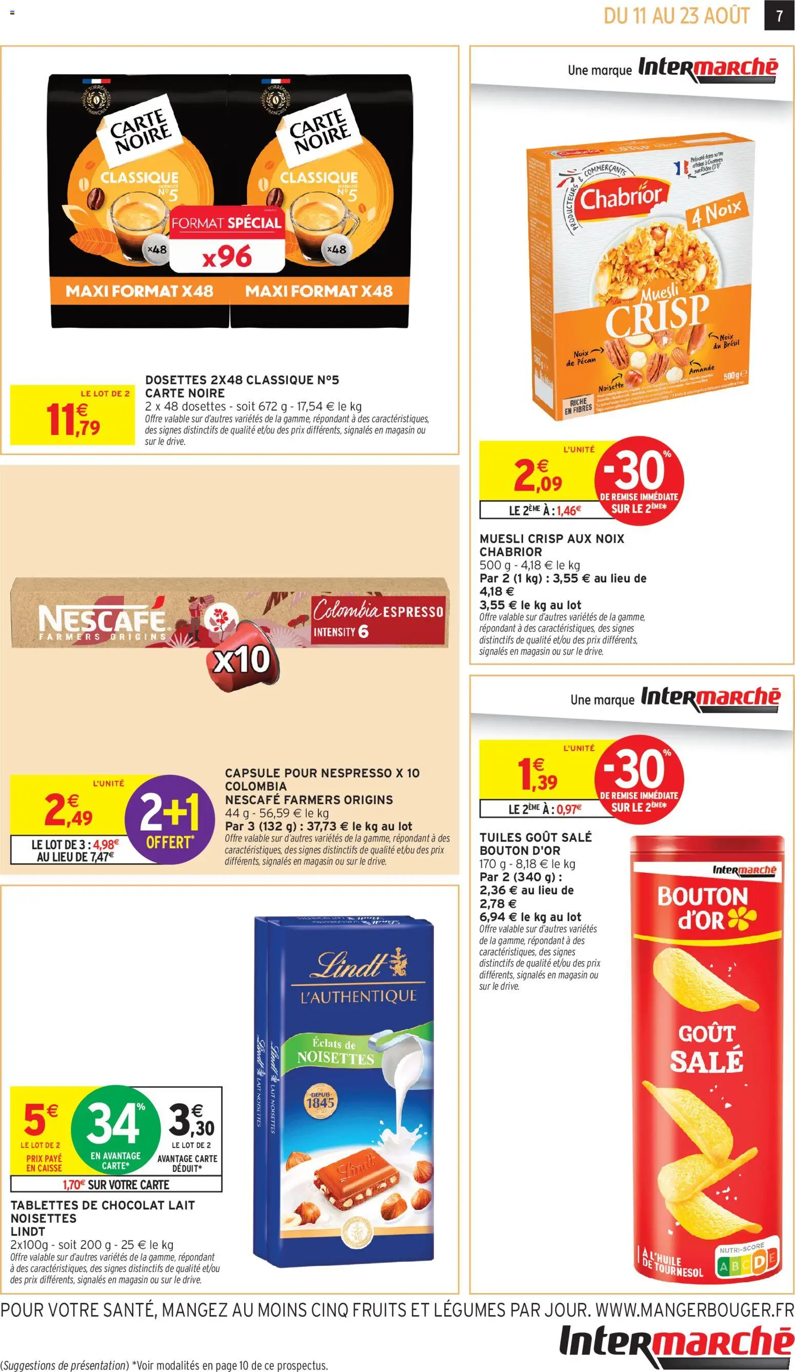 {H1} | Page: 7 | Produits: Amande, Chocolat, Lindt, Noix
