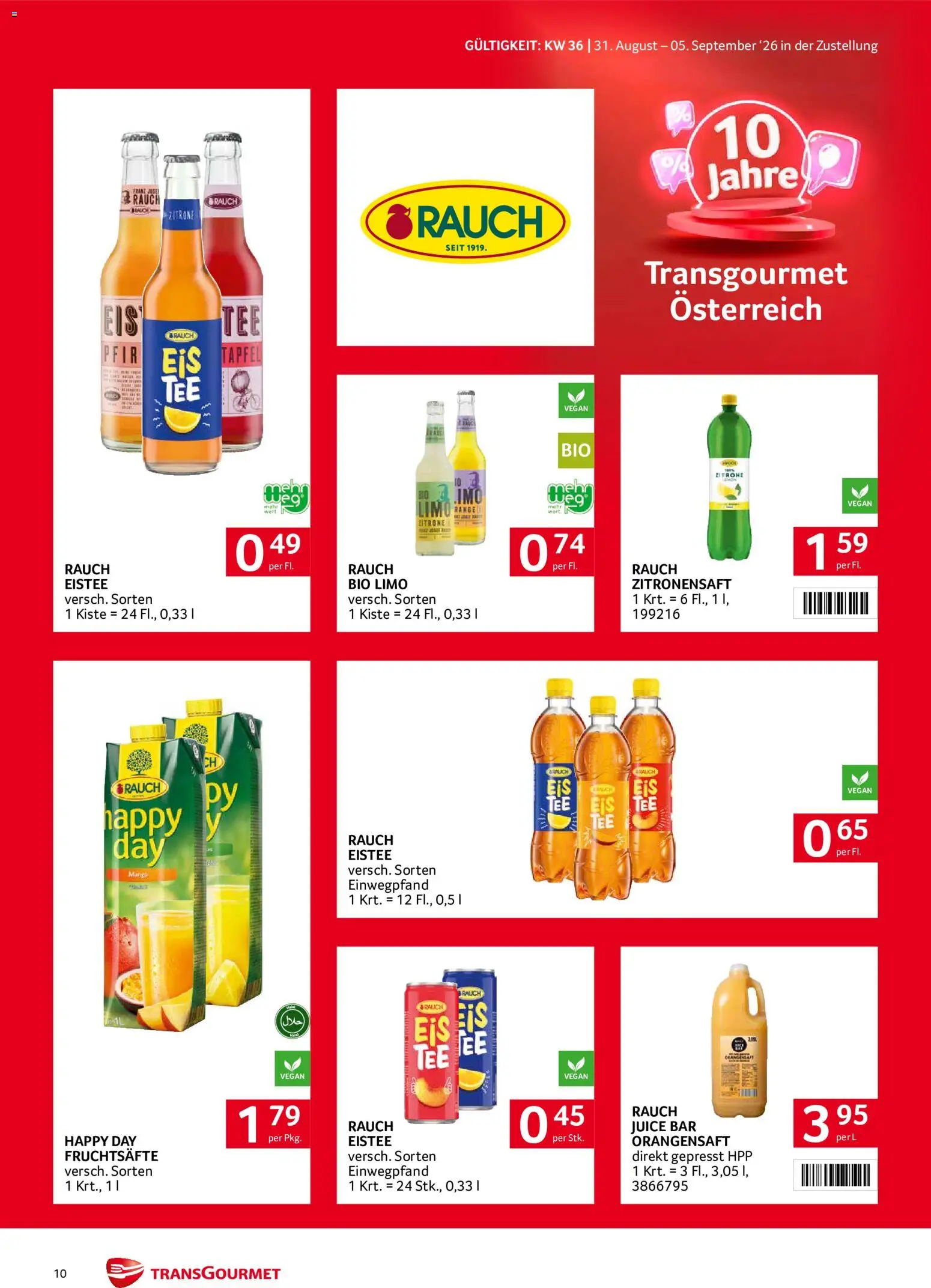 Transgourmet Zustellaktion gültig ab 31.08.2026 | Seite: 10 | Produkte: Zitrone