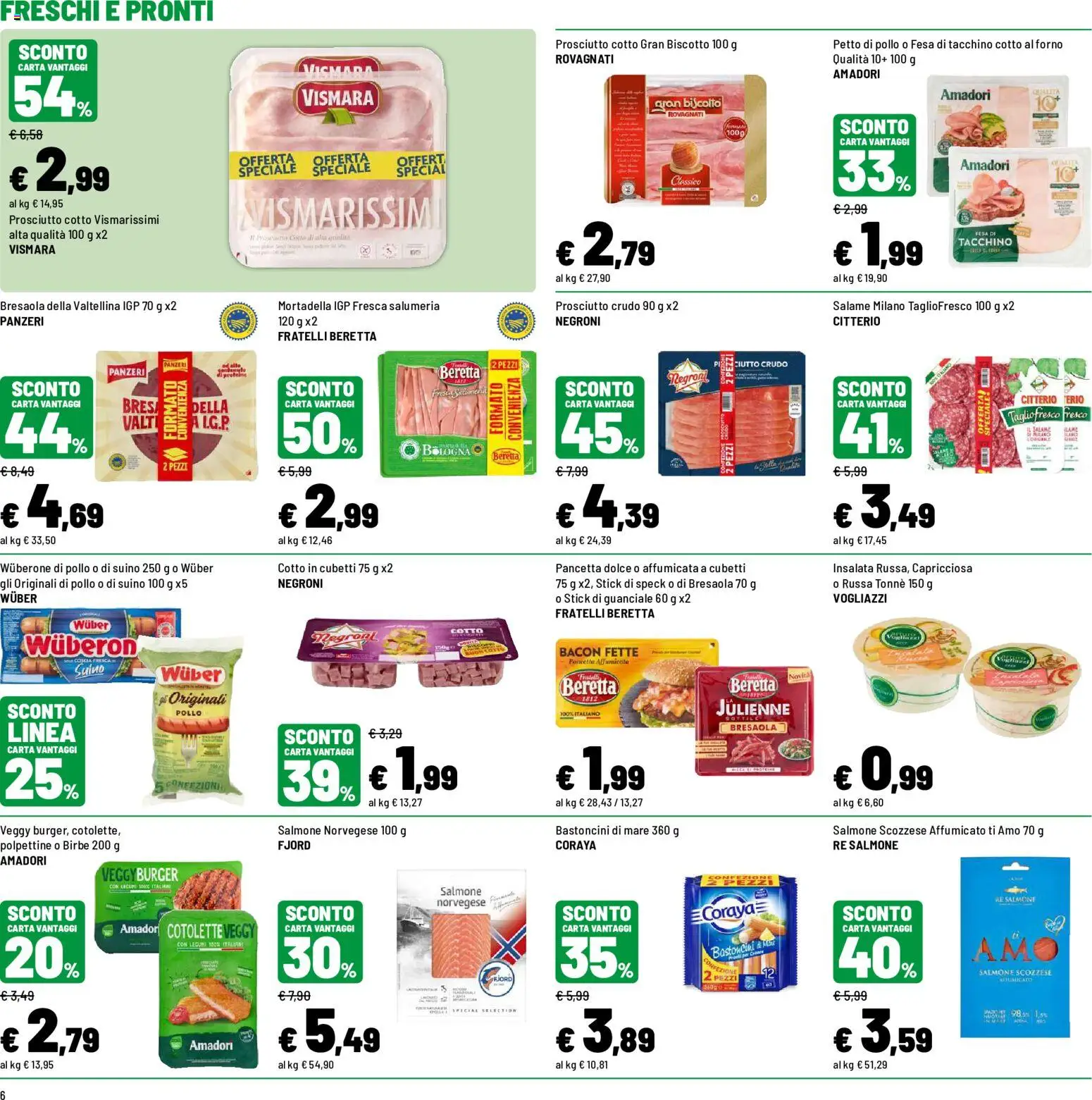Volantino Iper del 12.06.2026 | Pagina: 6 | Prodotti: Petto di Pollo, Tacchino, Mortadella, Guanciale