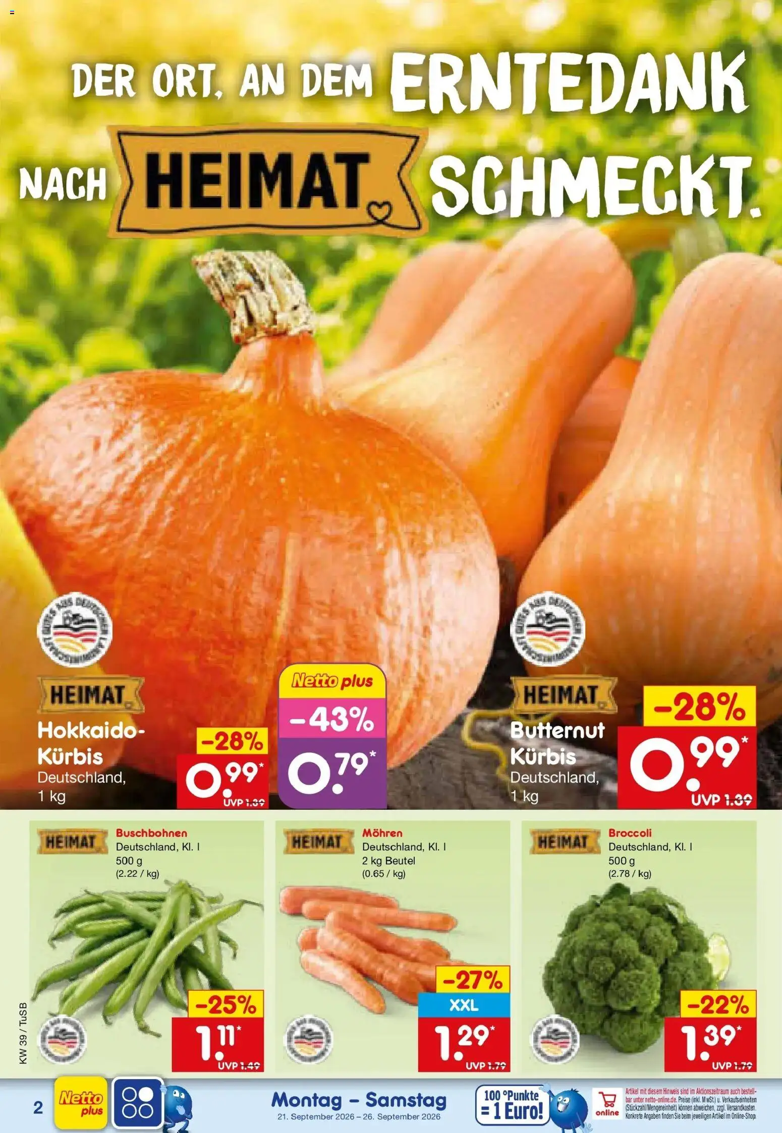 Netto Marken-Discount Prospekt Sindelfingen – gültig ab 21.09.2026 | Seite: 8 | Produkte: Mohren, Kürbis