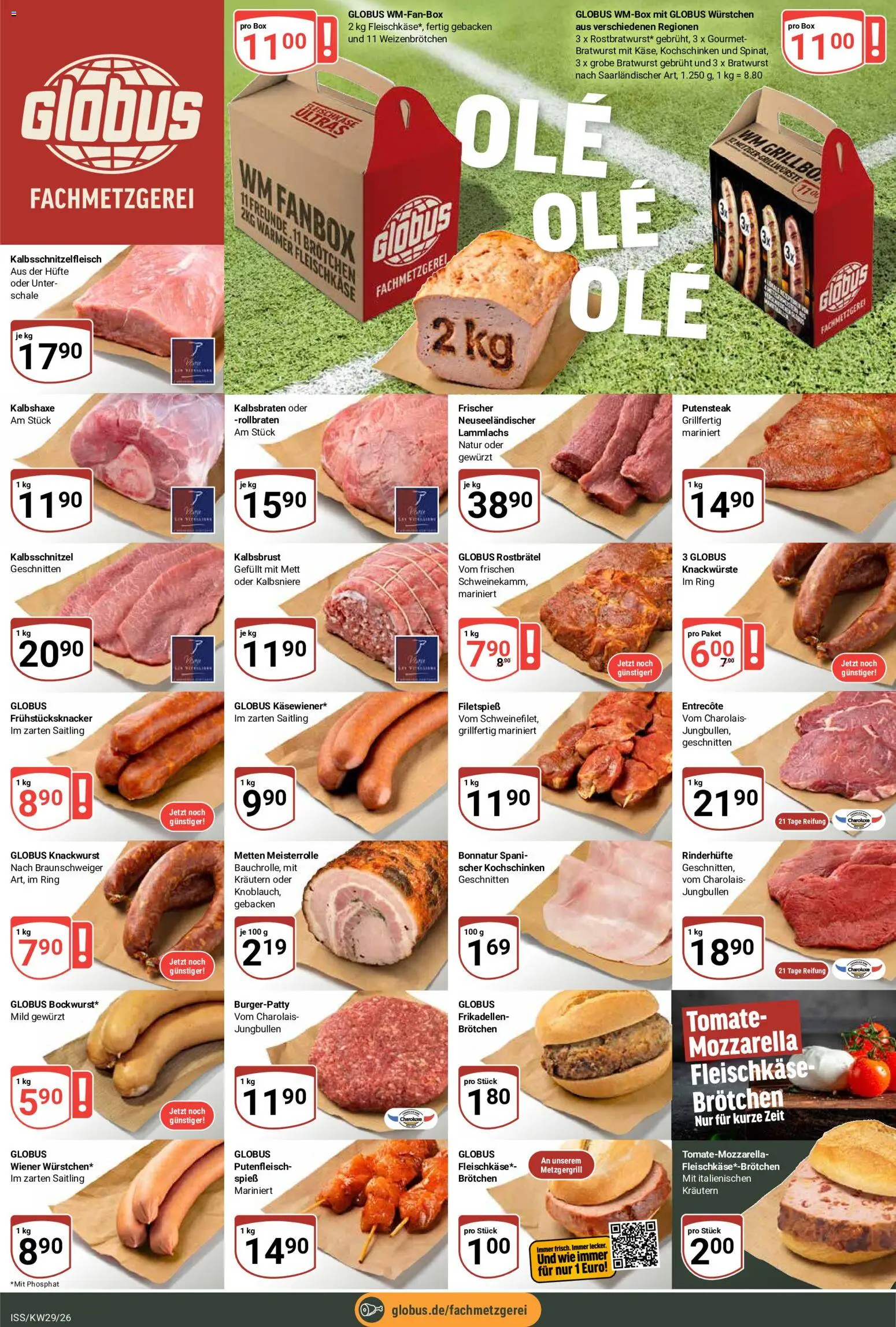 Globus Prospekt – gültig ab 13.07.2026 | Seite: 6 | Produkte: Mozzarella, Box, Bratwurst, Entrecote