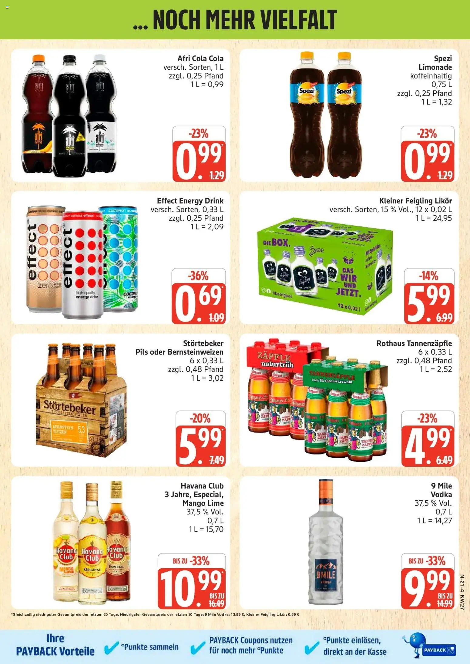 Edeka - EDEKA: Wochenangebote – gültig ab 28.06.2026 | Seite: 21 | Produkte: Cola, Energy, Kleiner feigling, Pils