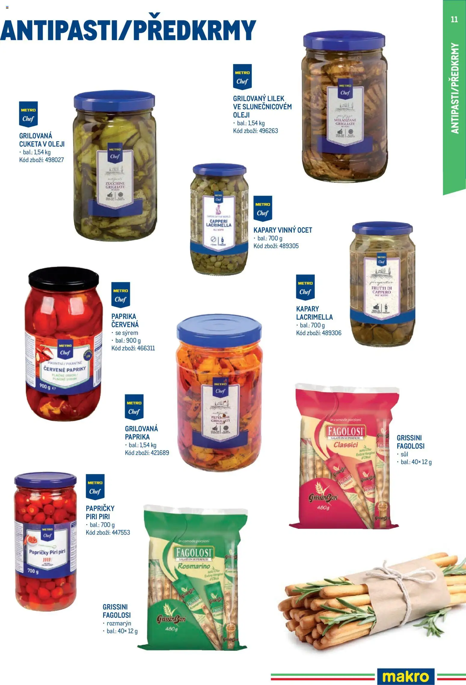 Makro leták - Itálie od 15.05.2026 | Strana: 11 | Produkty: Piri piri, Vinný ocet, Lilek, Kapary