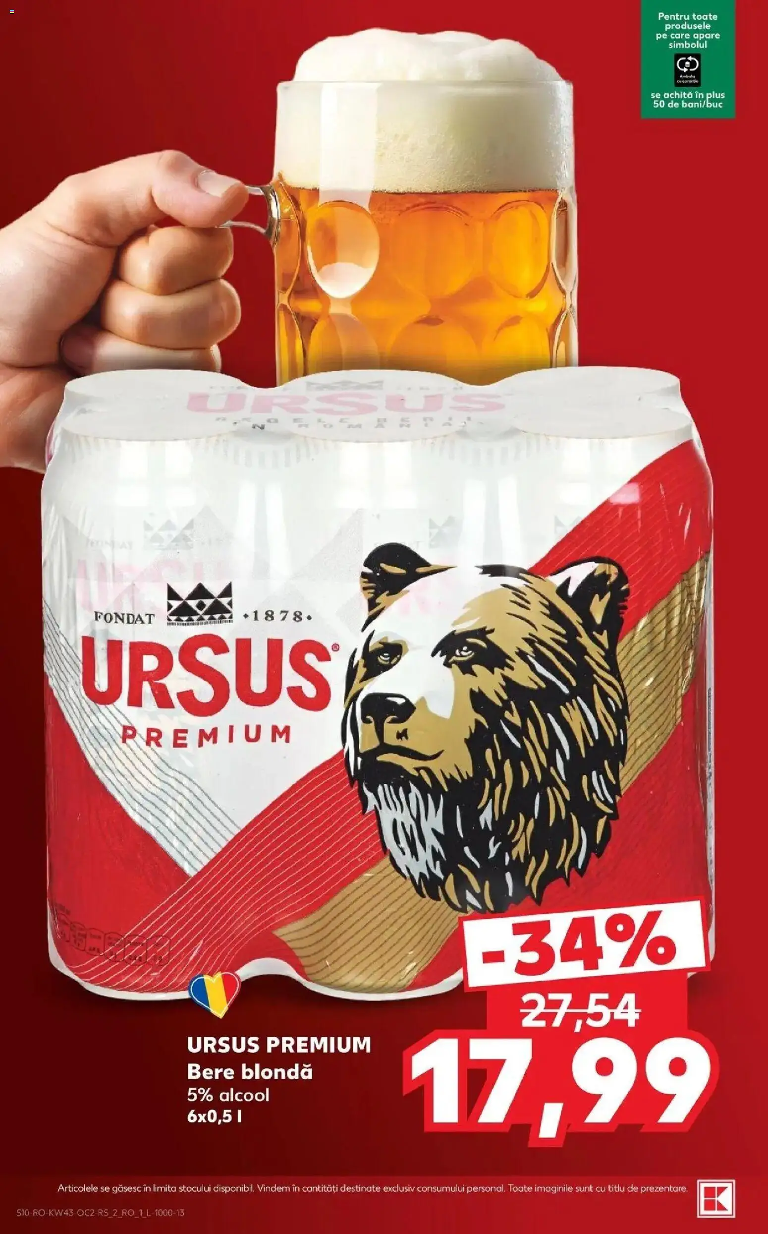 Kaufland Domnesti 21.10.2026 - Revista si Oferta | Pagină: 10 | Produse: Premium, Ursus, Bere, Plus