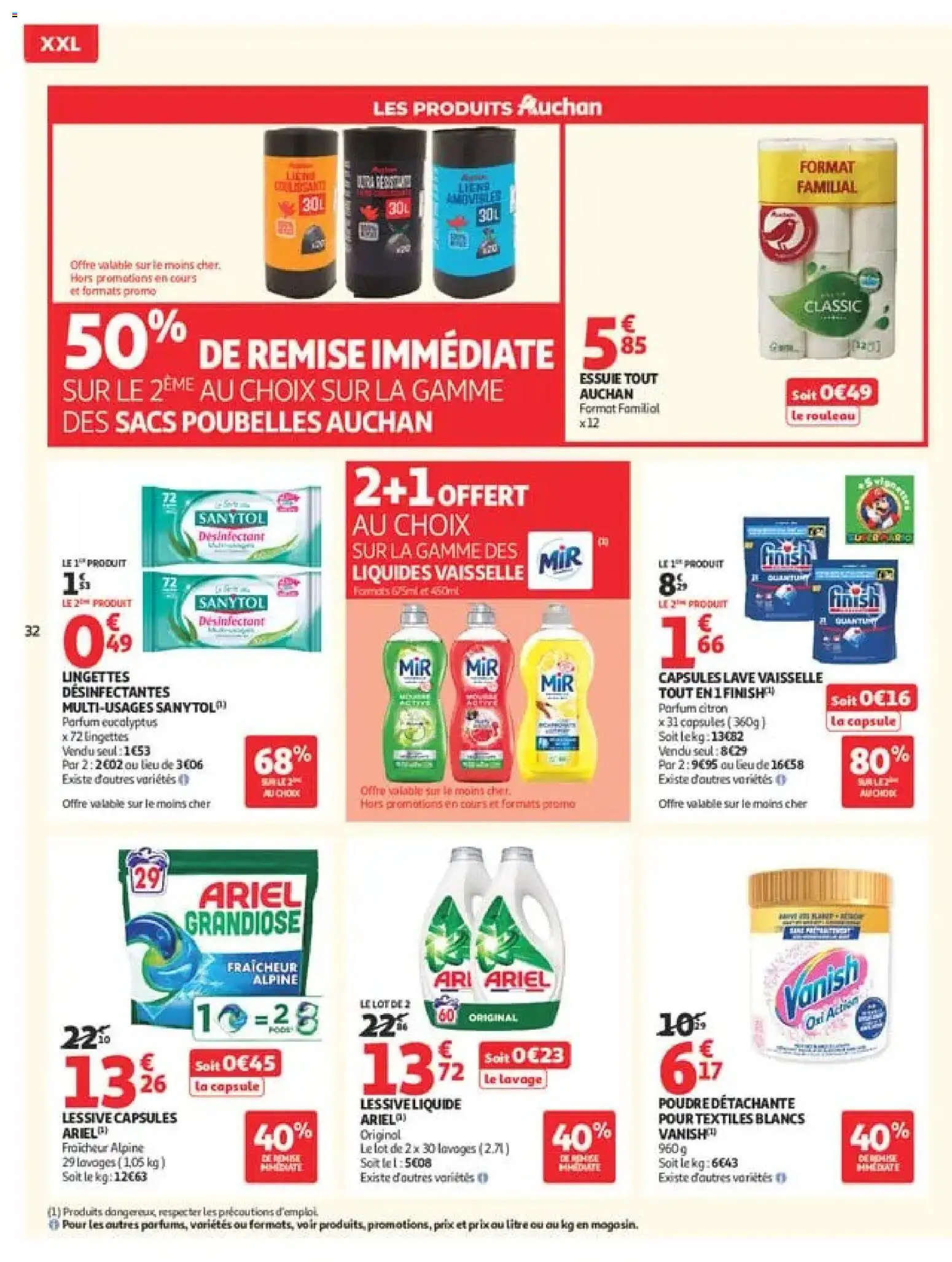 {H1} | Page: 32 | Produits: Vanish, Ariel, Poudre, Lessive Liquide