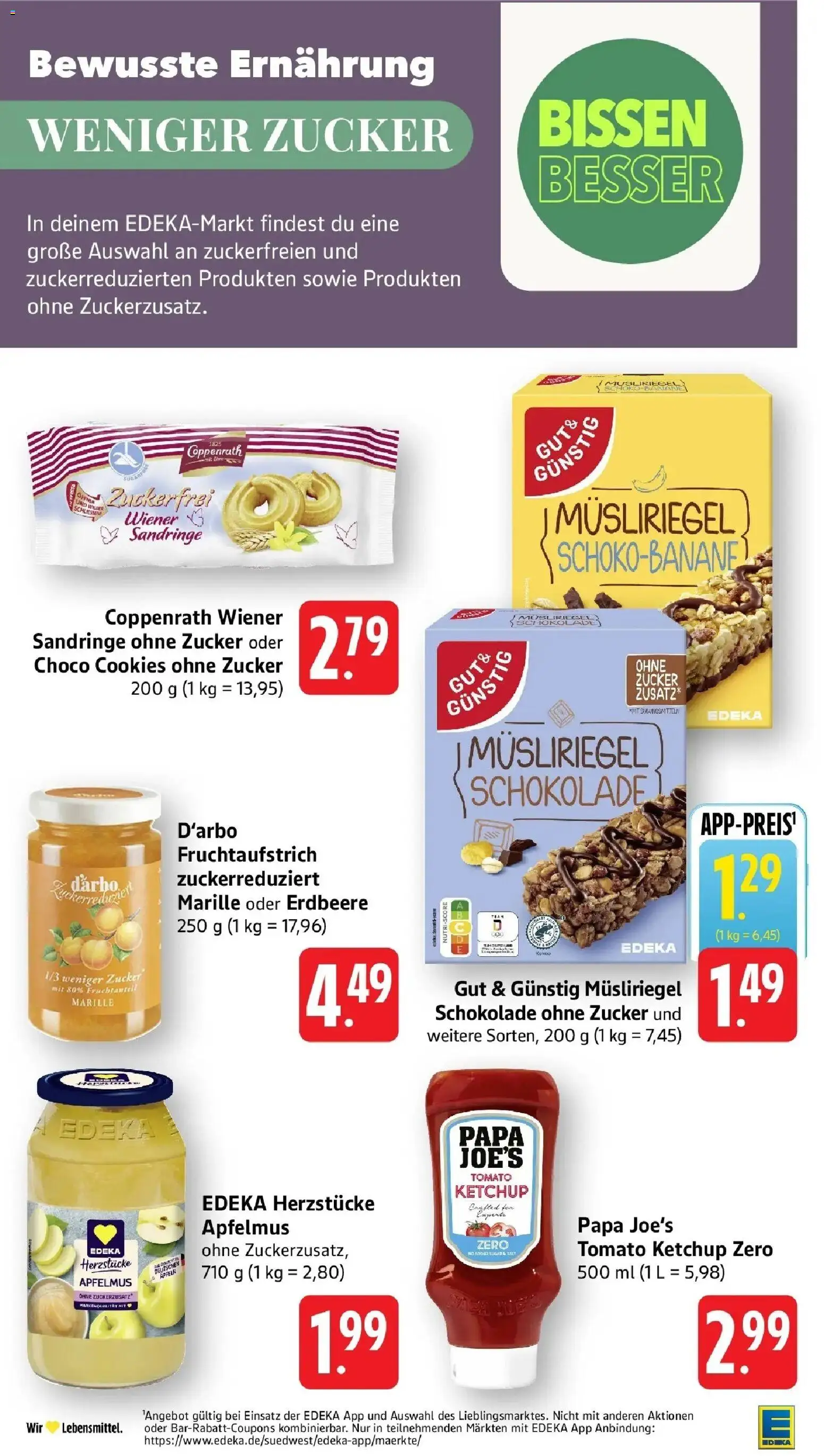 Edeka Prospekt Göppingen-Ursenwang (ab 14.09.2026) » Angebote Online | Seite: 28 | Produkte: Schokolade, Zucker, Ketchup, Apfelmus