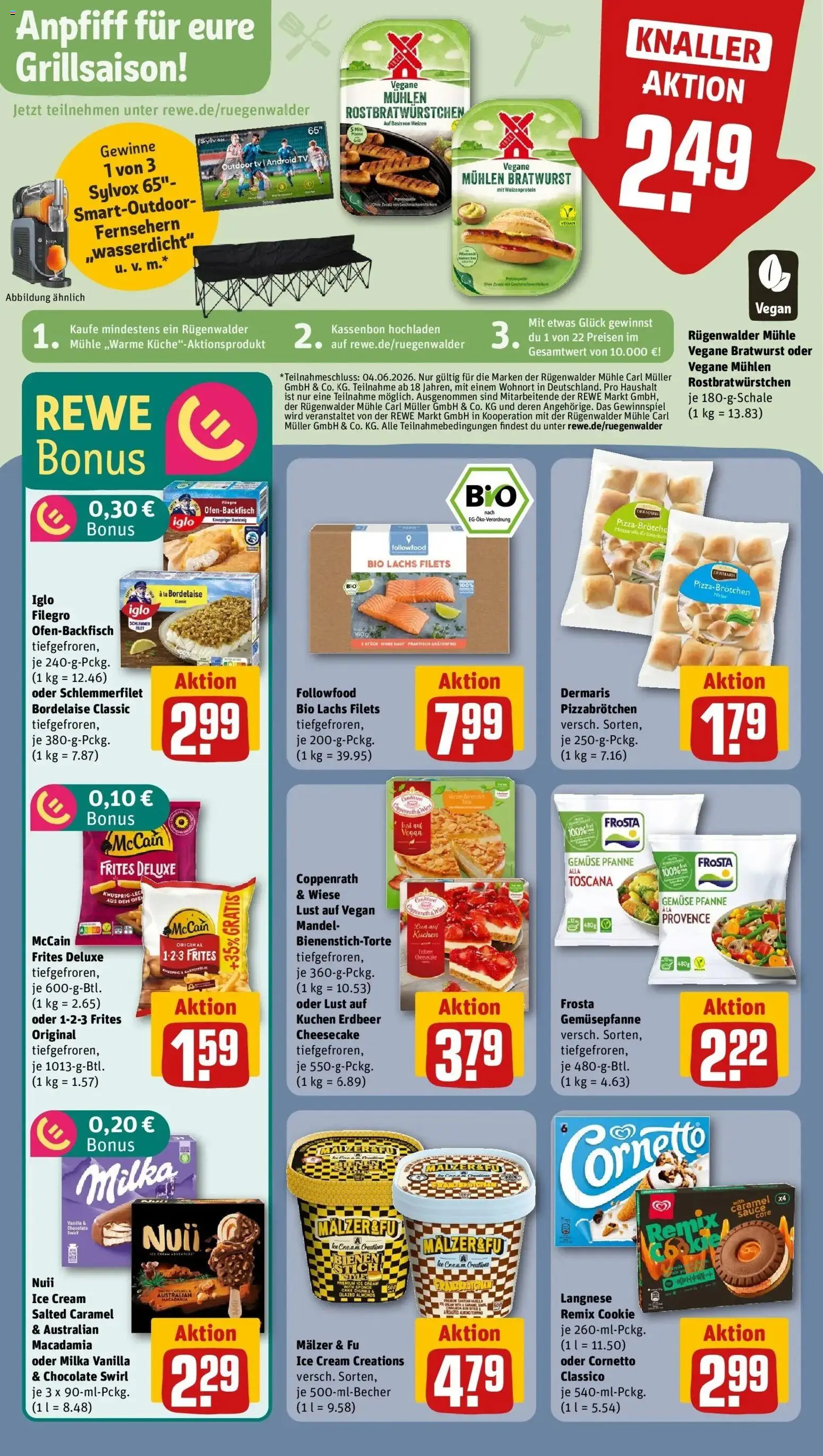 Rewe Prospekt Wegberg	 – gültig ab 10.05.2026 | Seite: 18 | Produkte: Mühle, Lachs, Gemüse, TV
