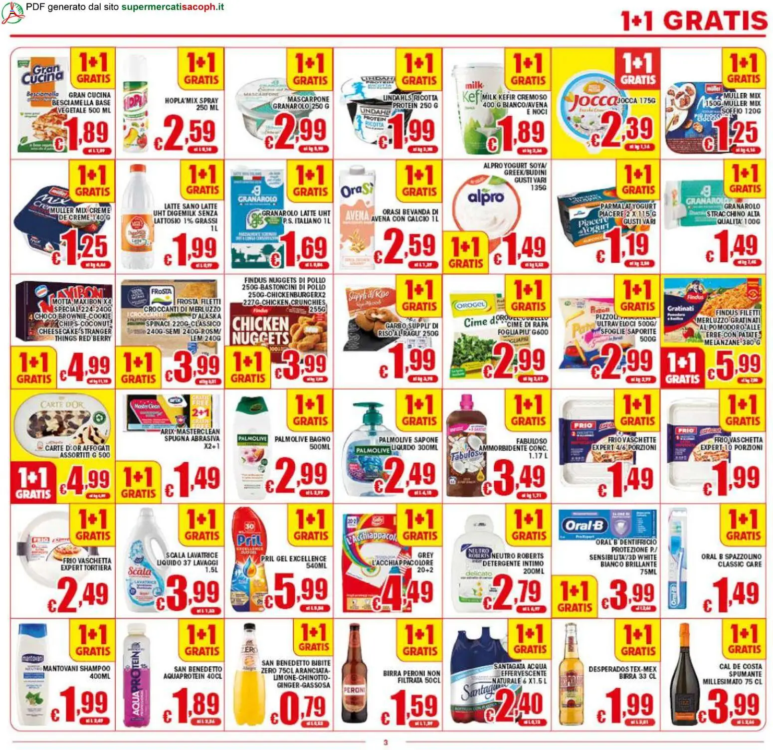 Volantino Sacoph del 29.04.2026 | Pagina: 3 | Prodotti: Merluzzo, Patate, Acqua, Stracchino